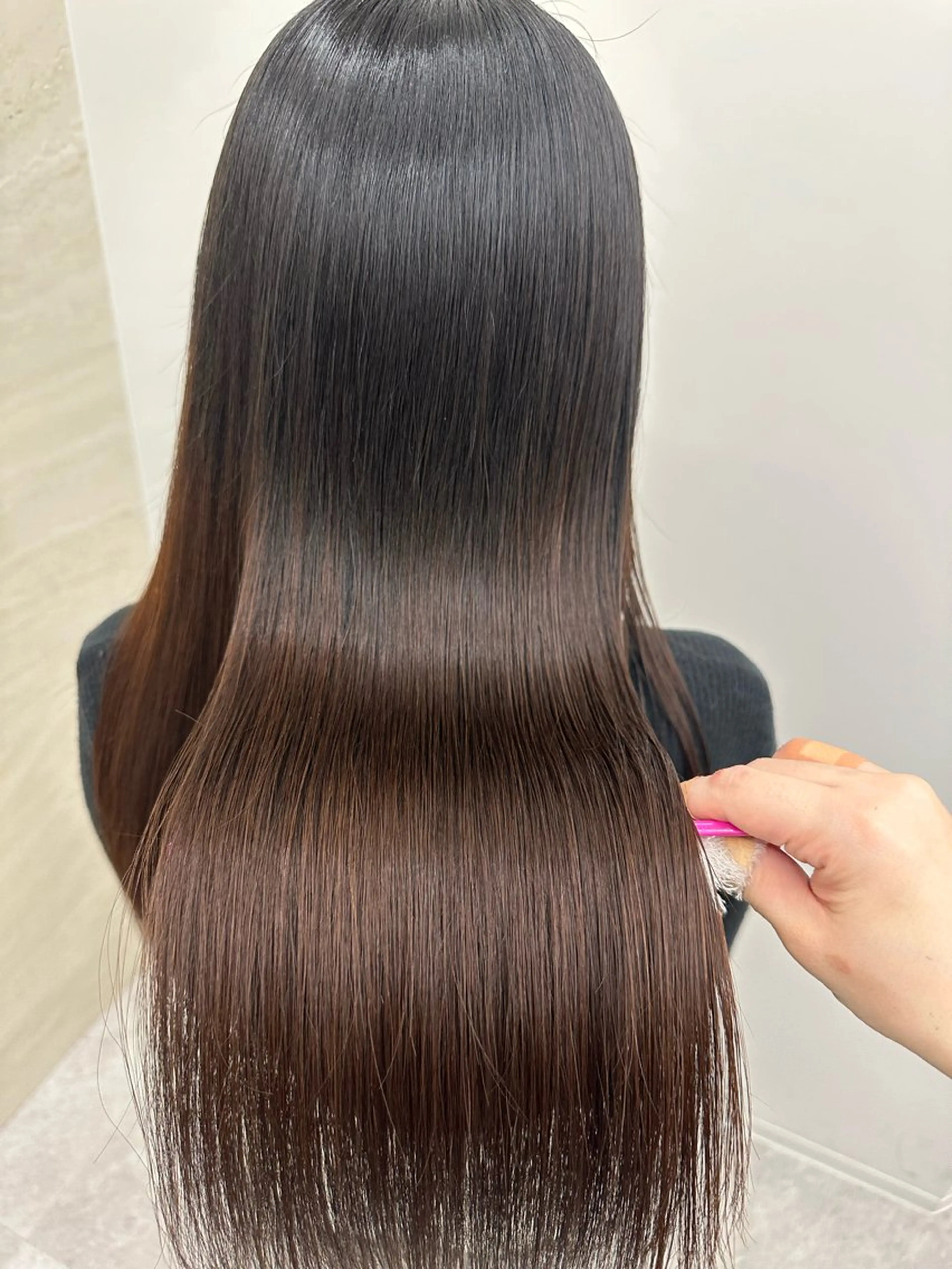 ロング パーマ 縮毛矯正 モテ髪💛美髪矯正 ✨艶髪特化🫧山根のヘアスタイル