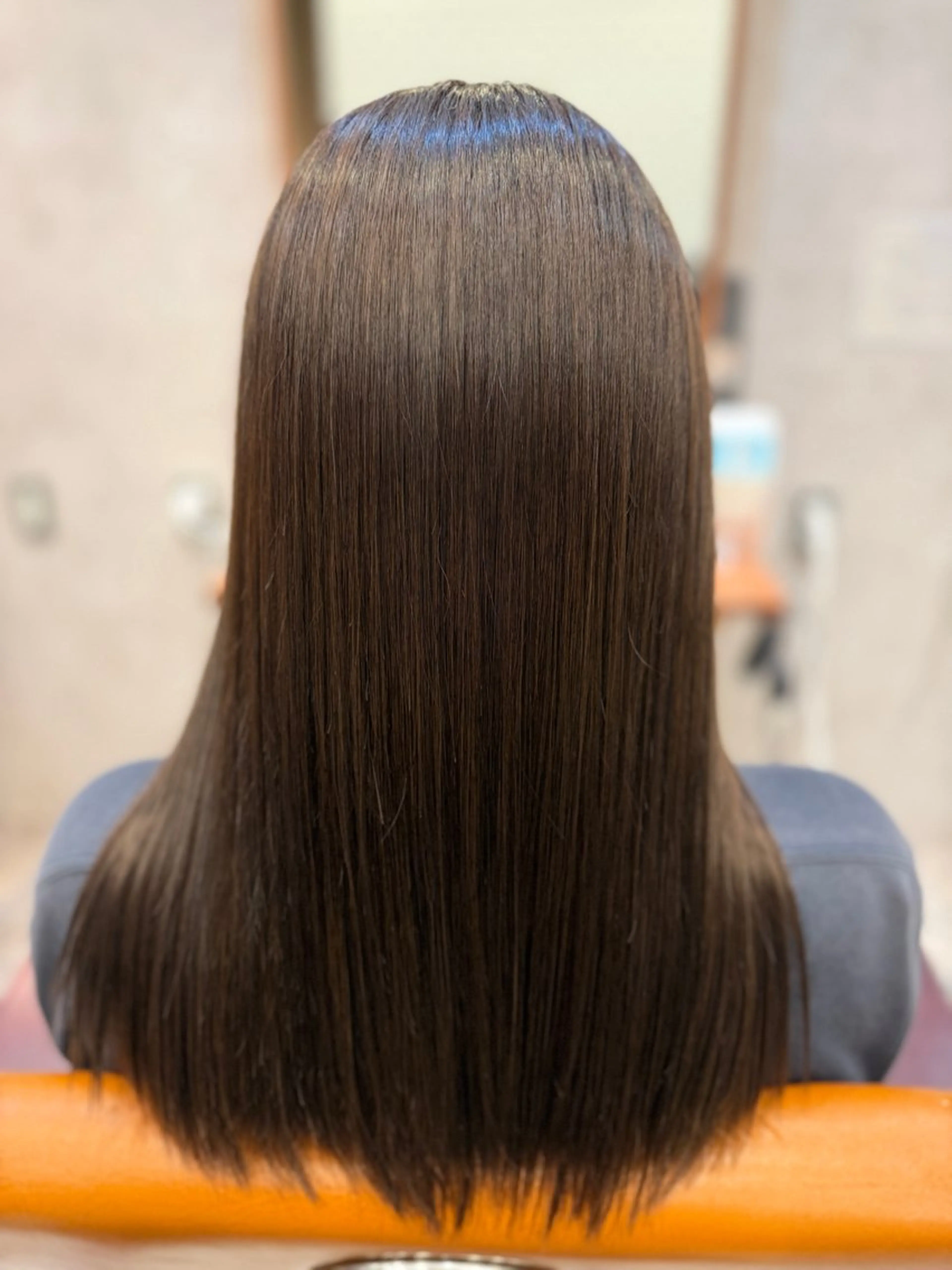 セミロング 髪質改善 縮毛矯正 カット ヘアカラー トリートメント Uchida 【髪質改善】のヘアスタイル