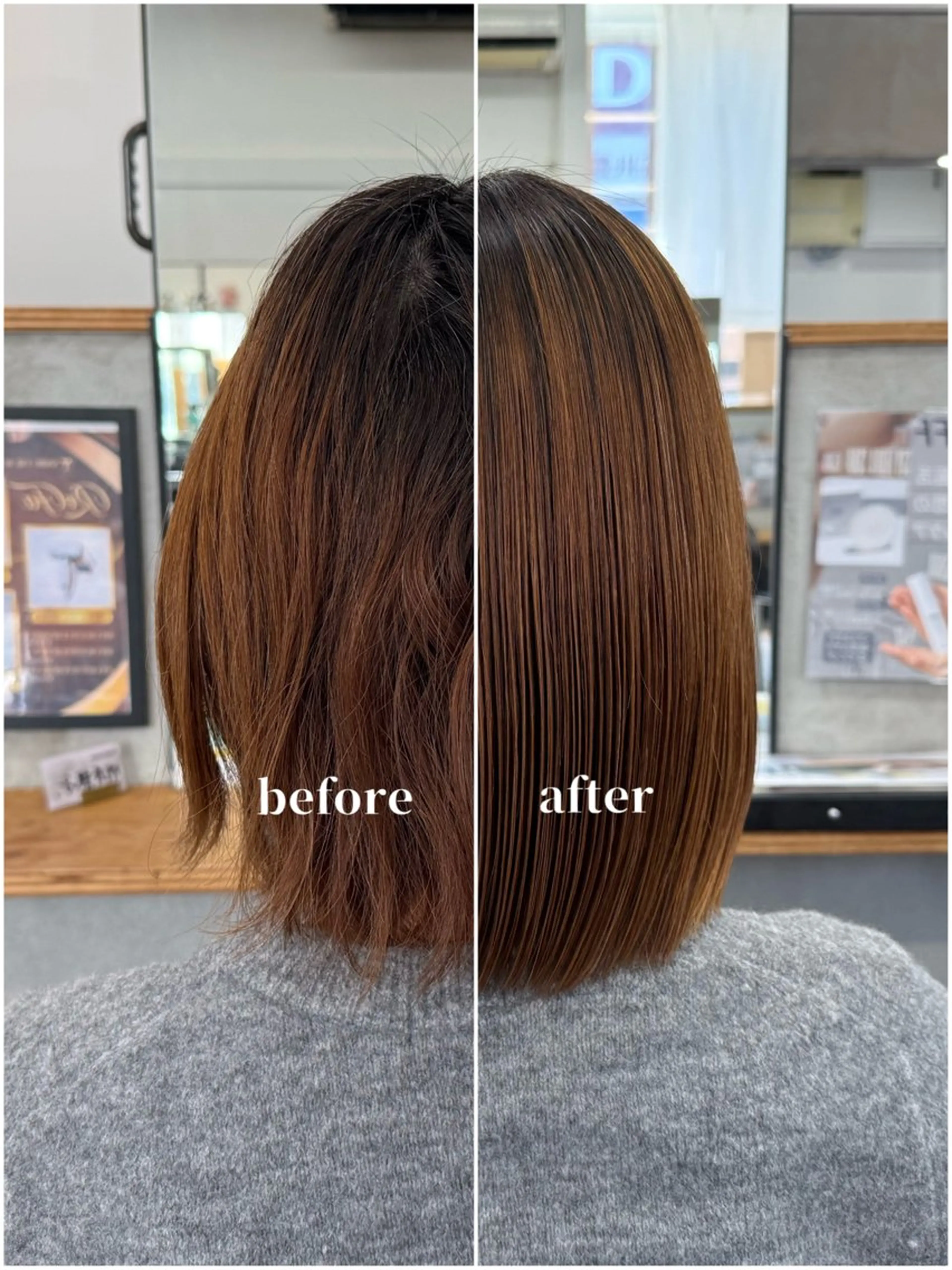 ショート 縮毛矯正 小島 咲音/艶カラー /レイヤー/縮毛矯正のヘアスタイル