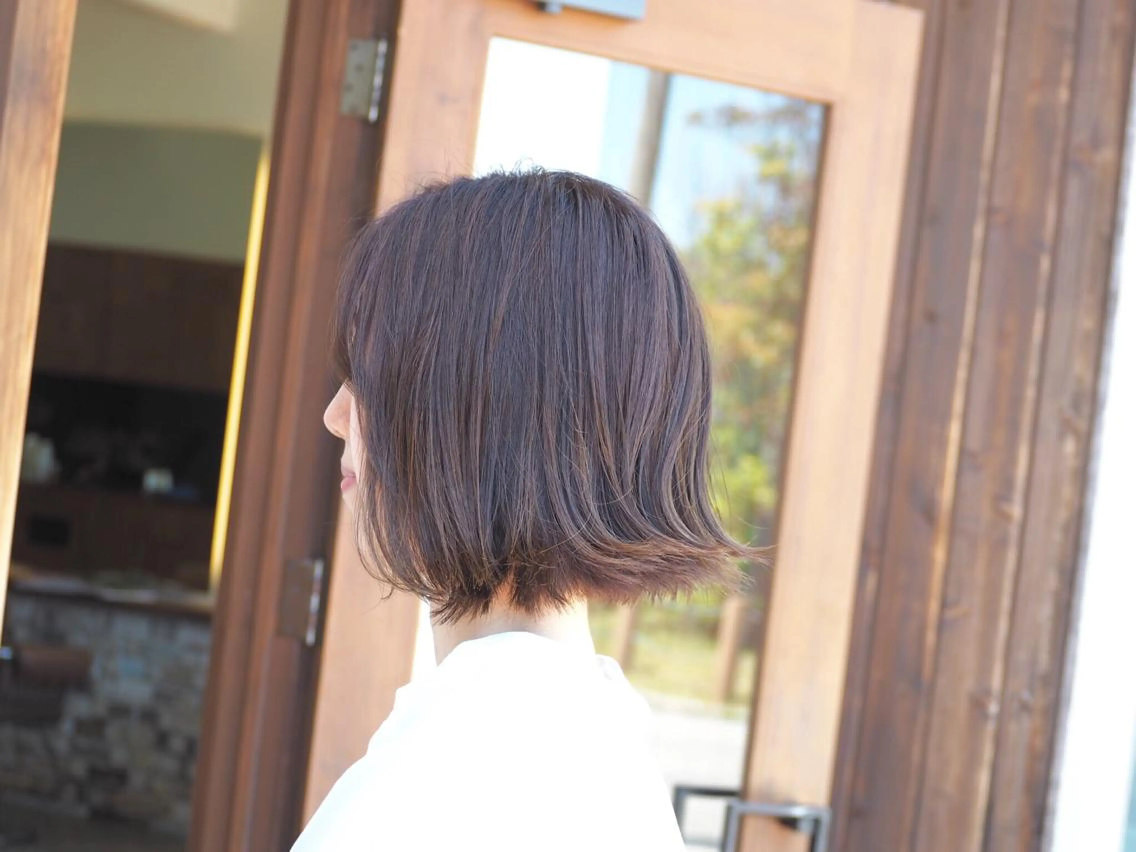 ミディアム カラー ヘアアレンジ アッシュ ボブ 外ハネヘア 酒井 透のヘアスタイル