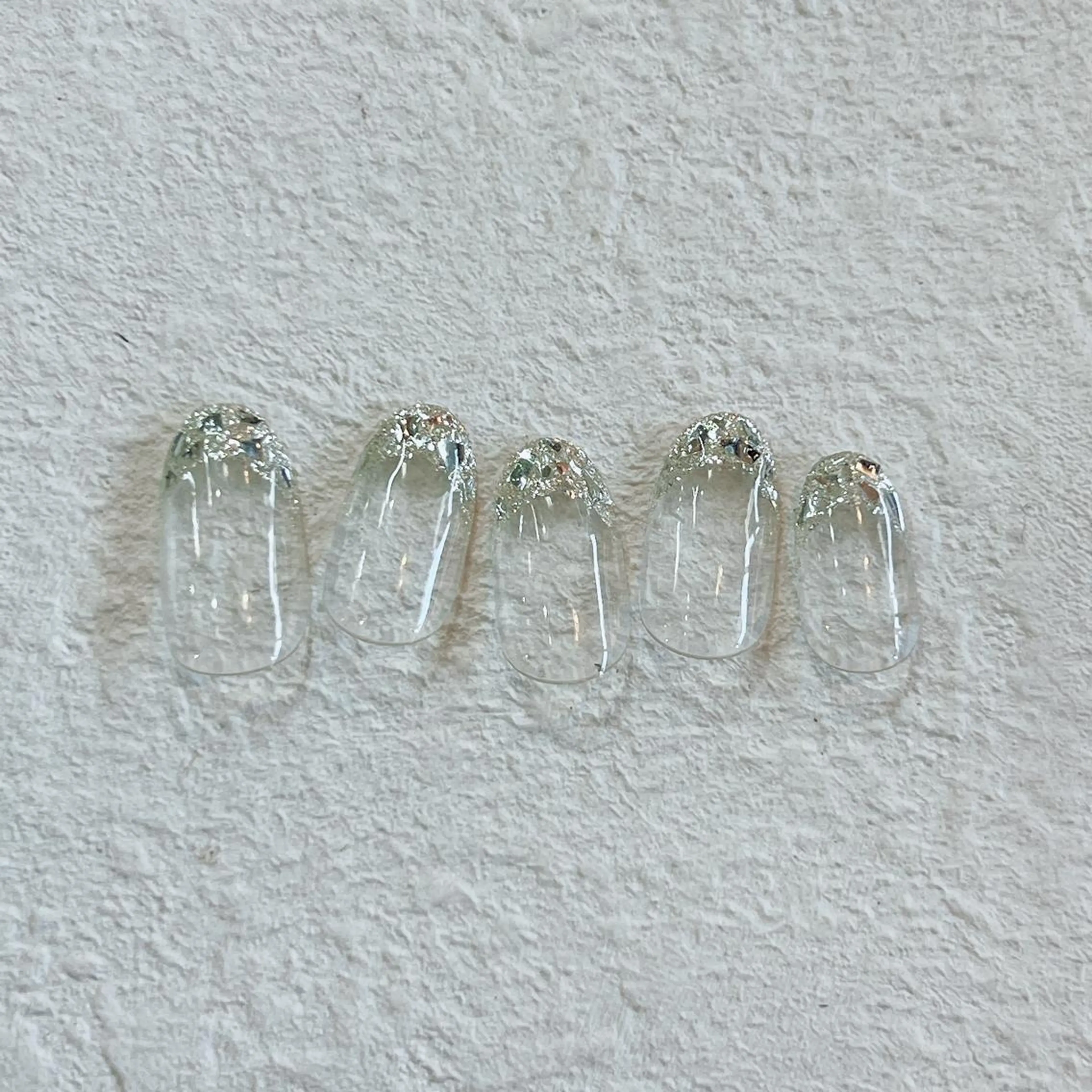 ネイル アートネイル フレンチネイル ジェルネイル ガラスフレンチ ニュアンスネイル Nail Mikakoのネイルデザイン