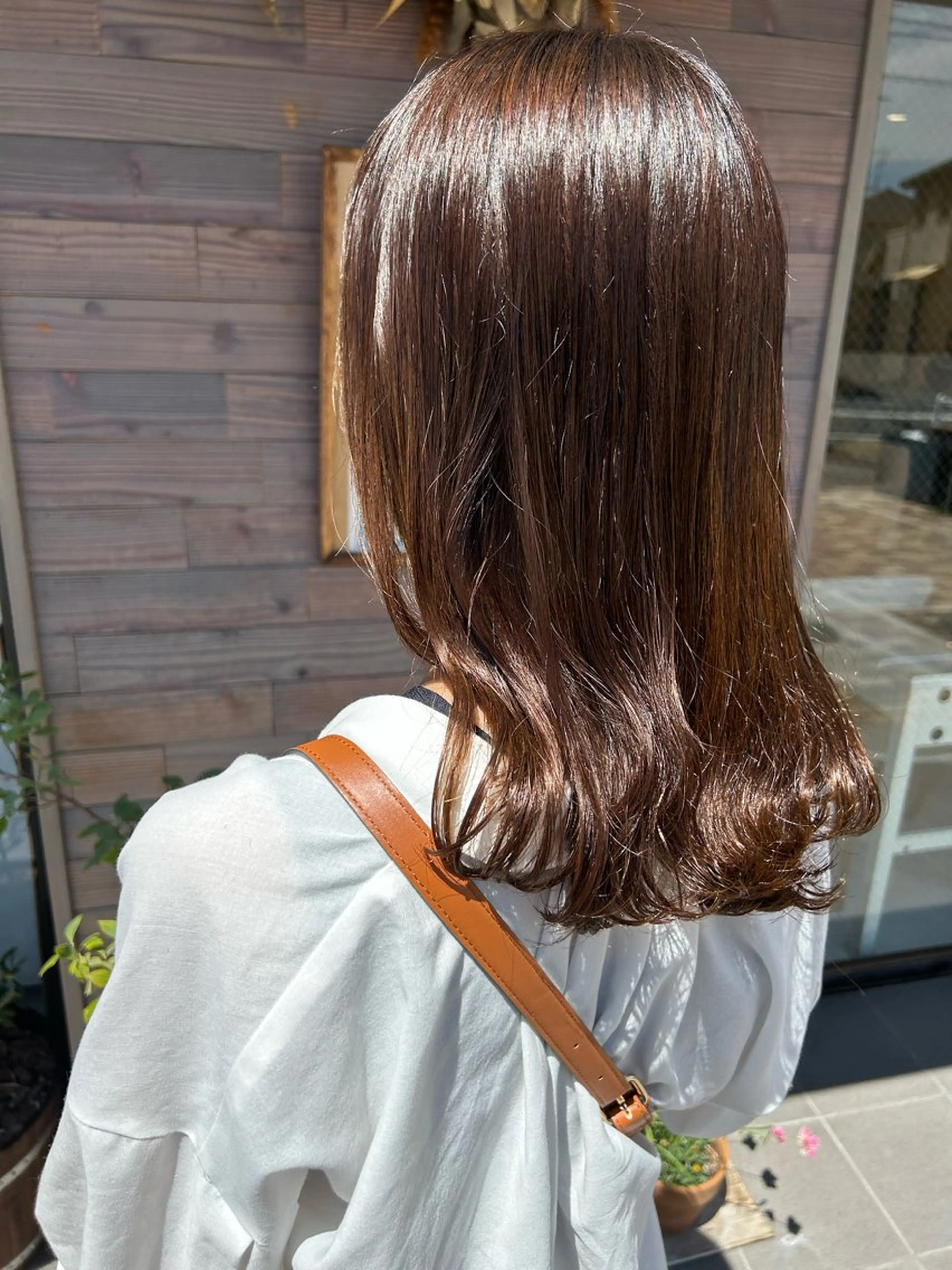 ミディアム ヘアカラー パーマ 高津 千慧のヘアスタイル