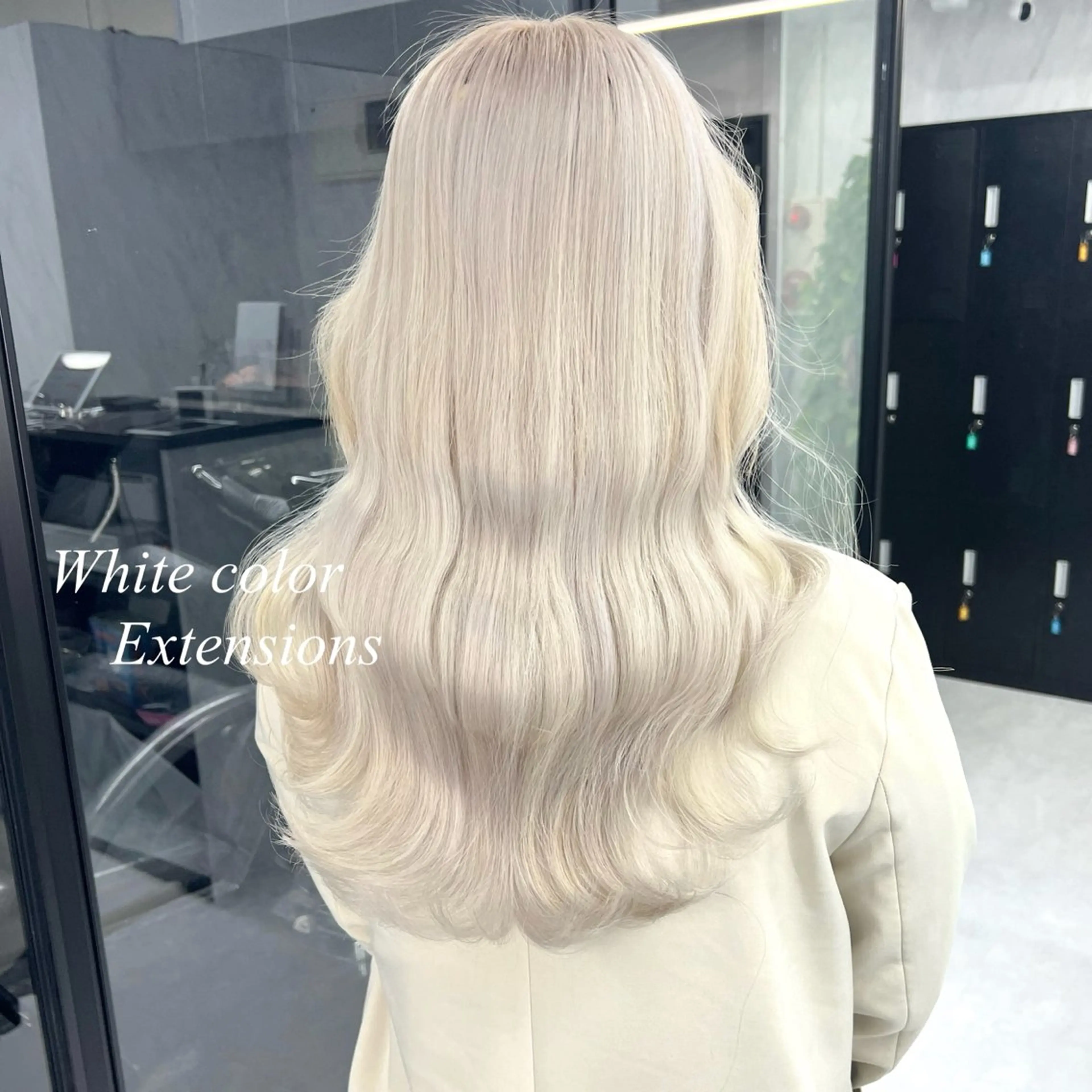 ロング カラー シールエクステ ハイトーンカラー エクステ ヘアカラー エクステ シールエクステ特化 ハイトーン、NANAのヘアスタイル