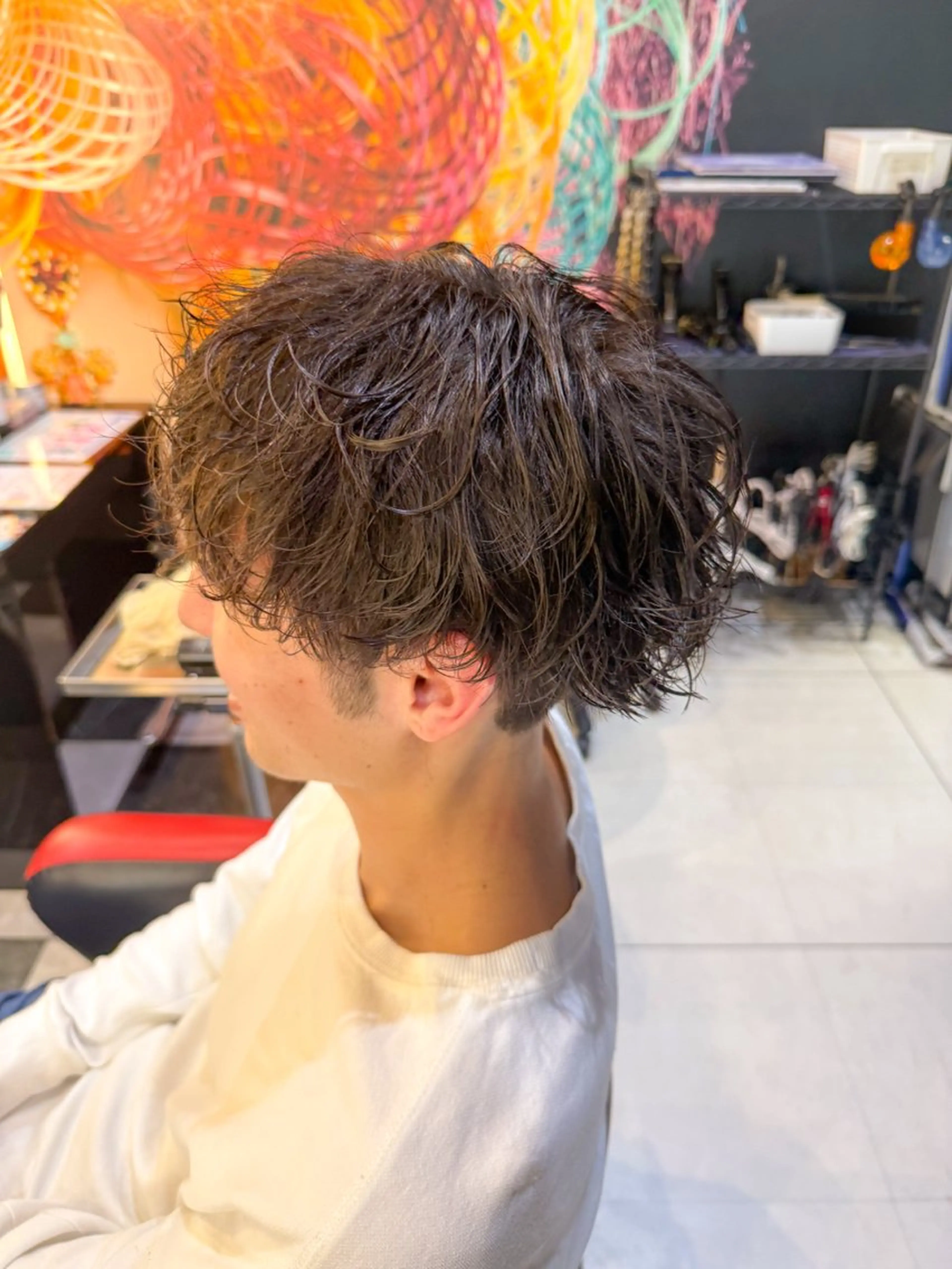 パーマ メンズ メンズパーマ 波巻きパーマ カット パーマ レディースモデル募集 無料/田中海斗のヘアスタイル