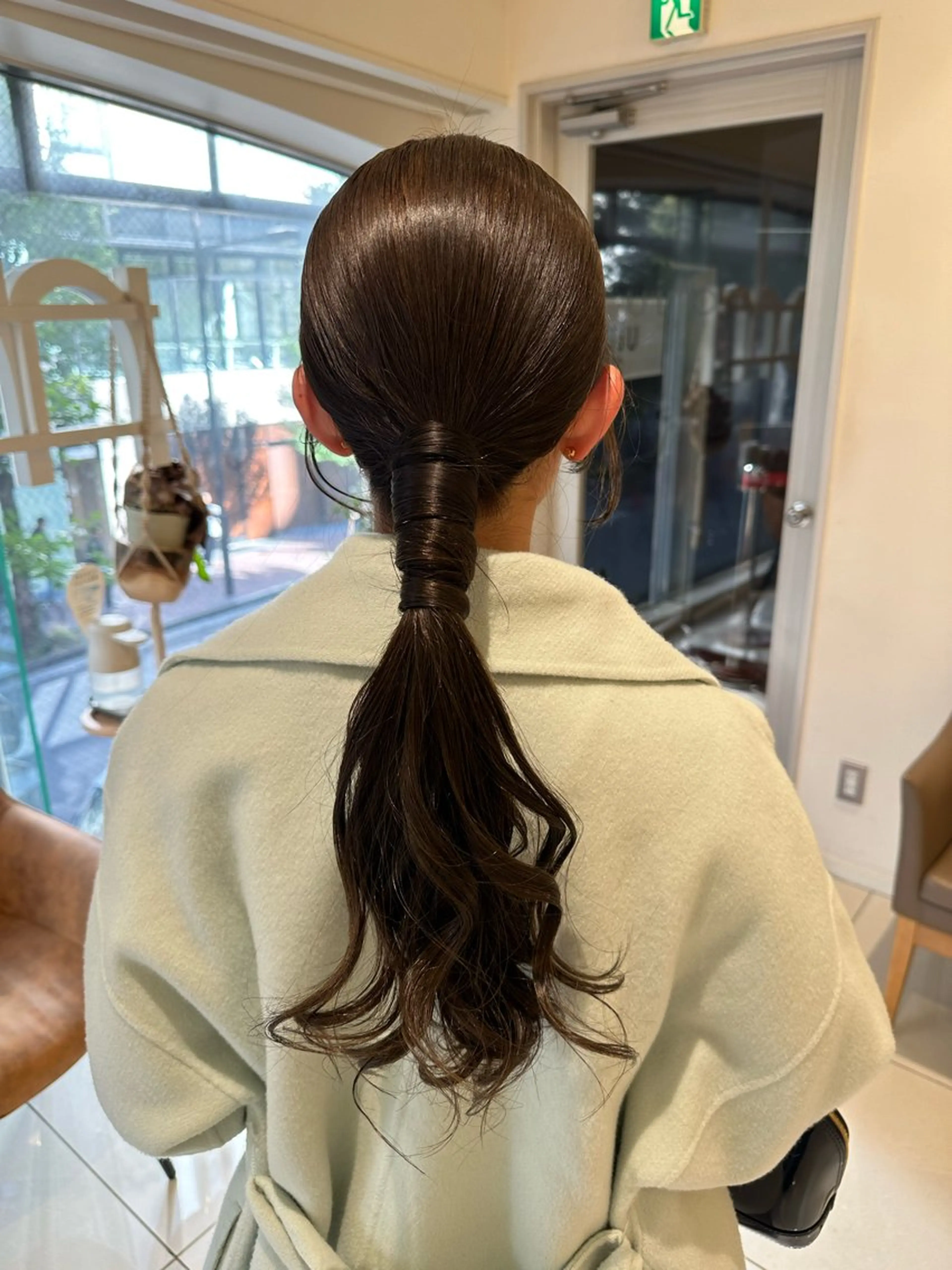 ロング カラー ヘアアレンジ タイトボブ個性派カラ ーAKANEのヘアスタイル