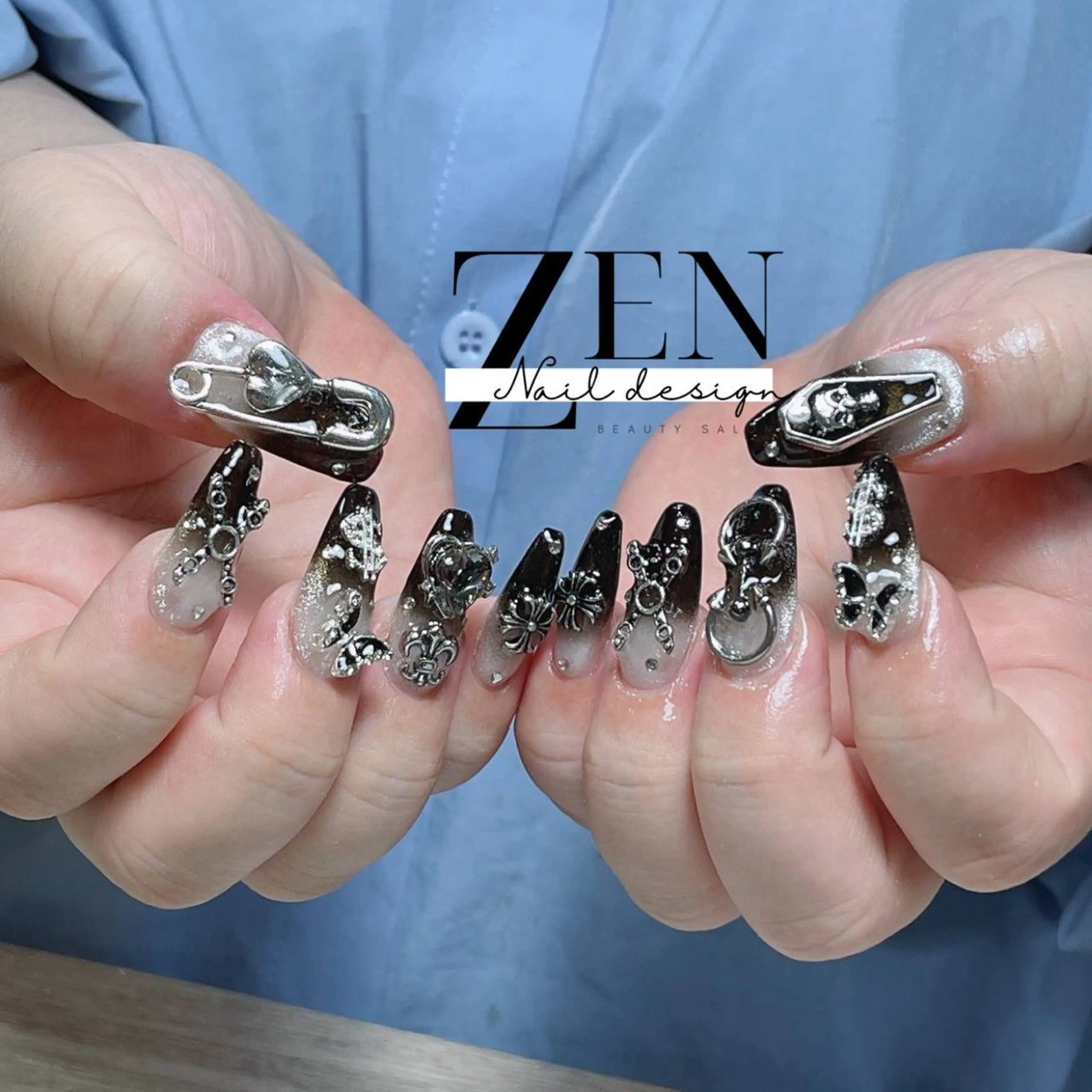 ネイル 持ち込み スカルプネイル ネイルチップ ハンドネイル Zen Nail Design 池袋のネイルデザイン