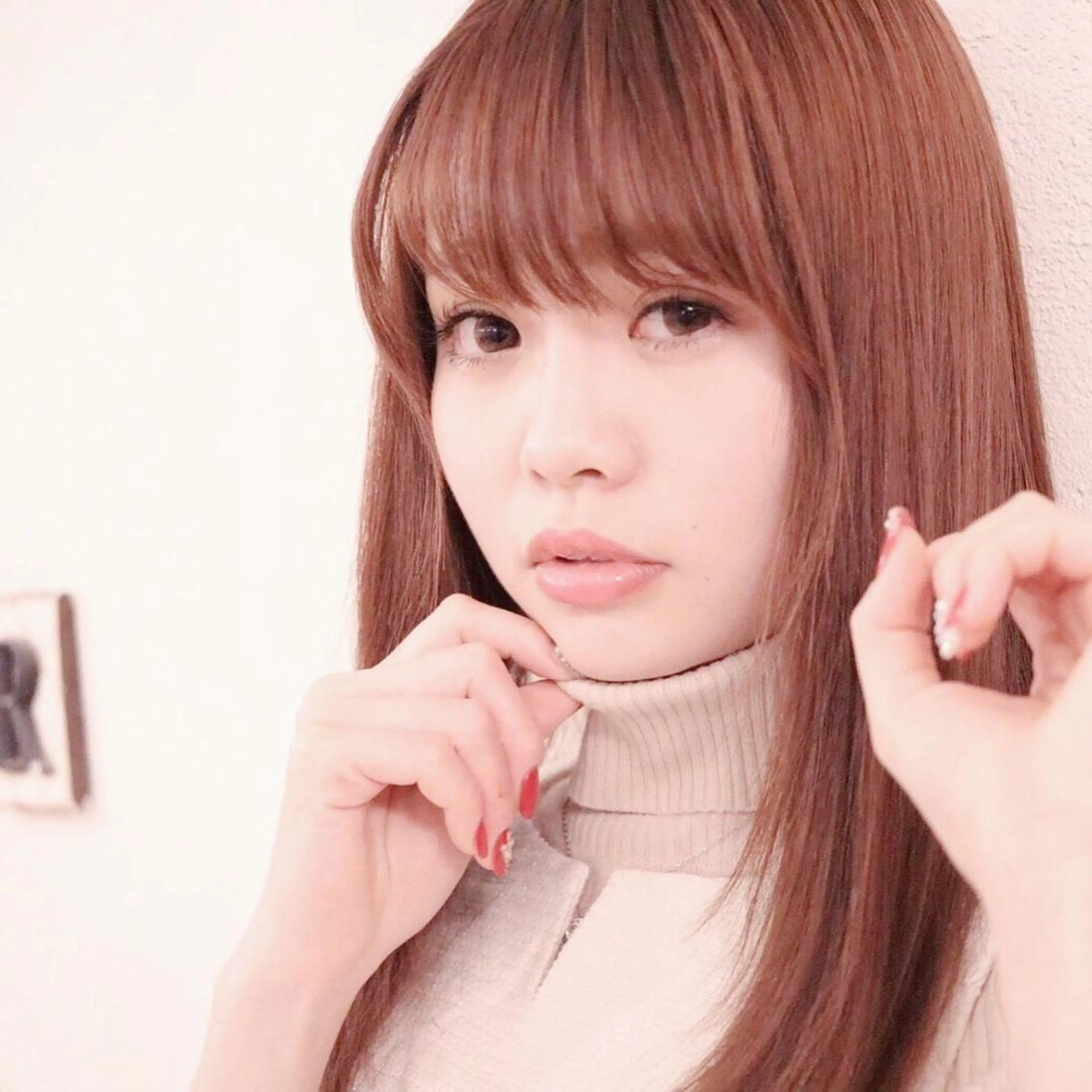 ミディアム セミロング ロング カラー 縮毛矯正クロスパーマ 益子達也のヘアスタイル