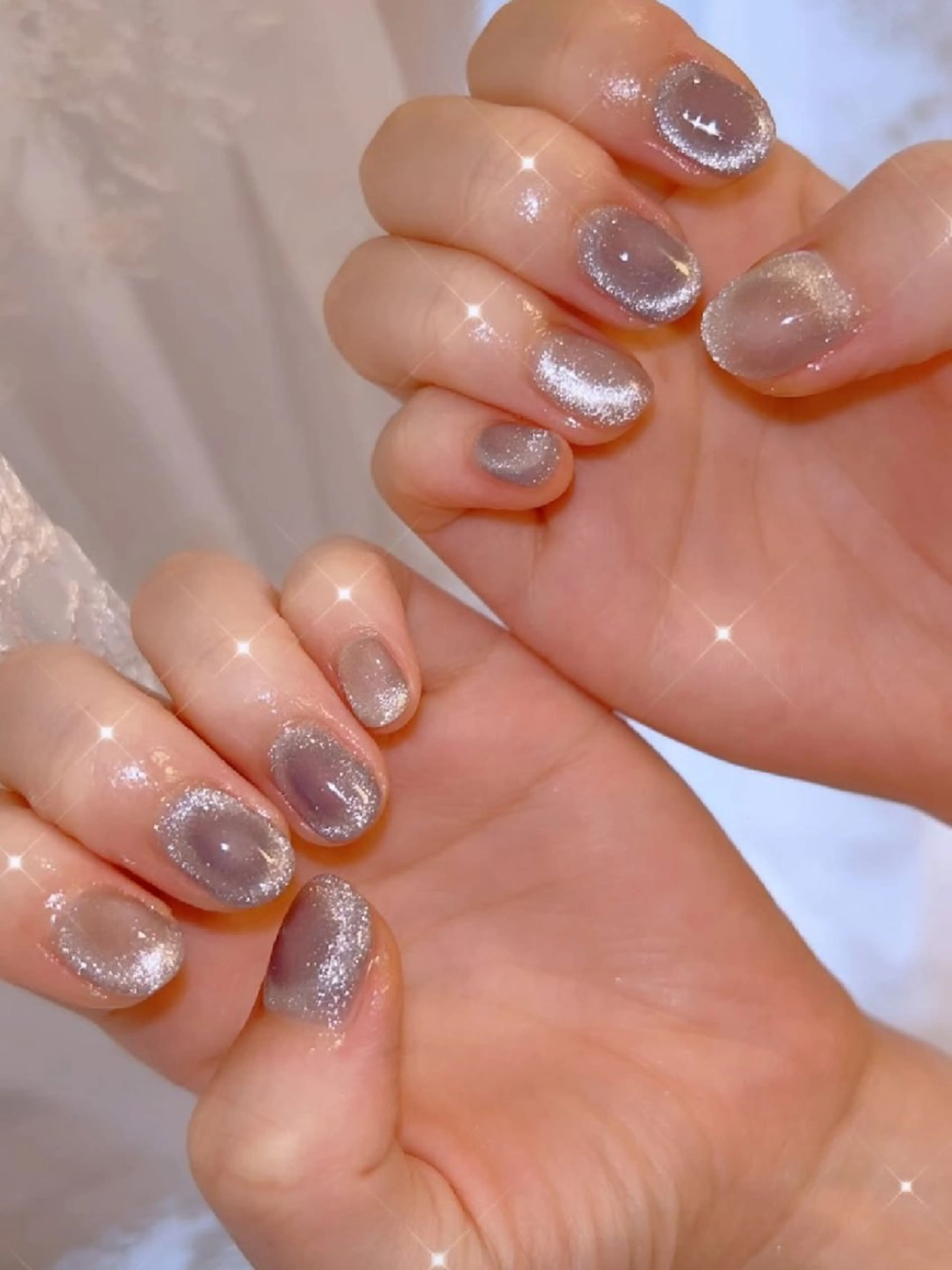 ネイル 長さ出し ジェルネイル 韓国ネイル マグネットネイル ニュアンスネイル I LOVE ME NAIL.｡.:*♡のネイルデザイン