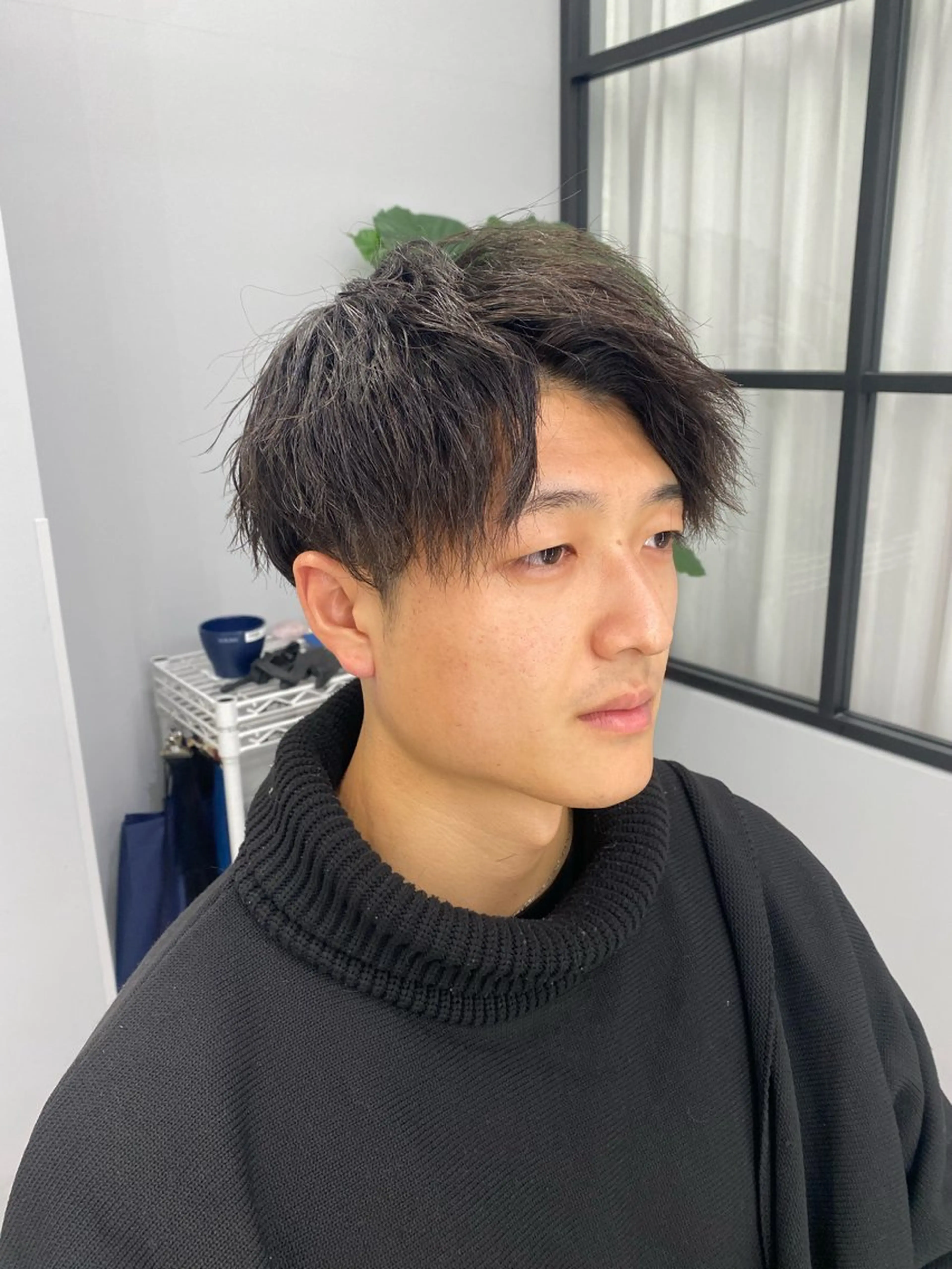 ショート パーマ メンズ メンズパーマ トリートメント カット トリートメント ヘッドスパ 新宿メンズ特化 🥇店長JUKIYAのヘアスタイル