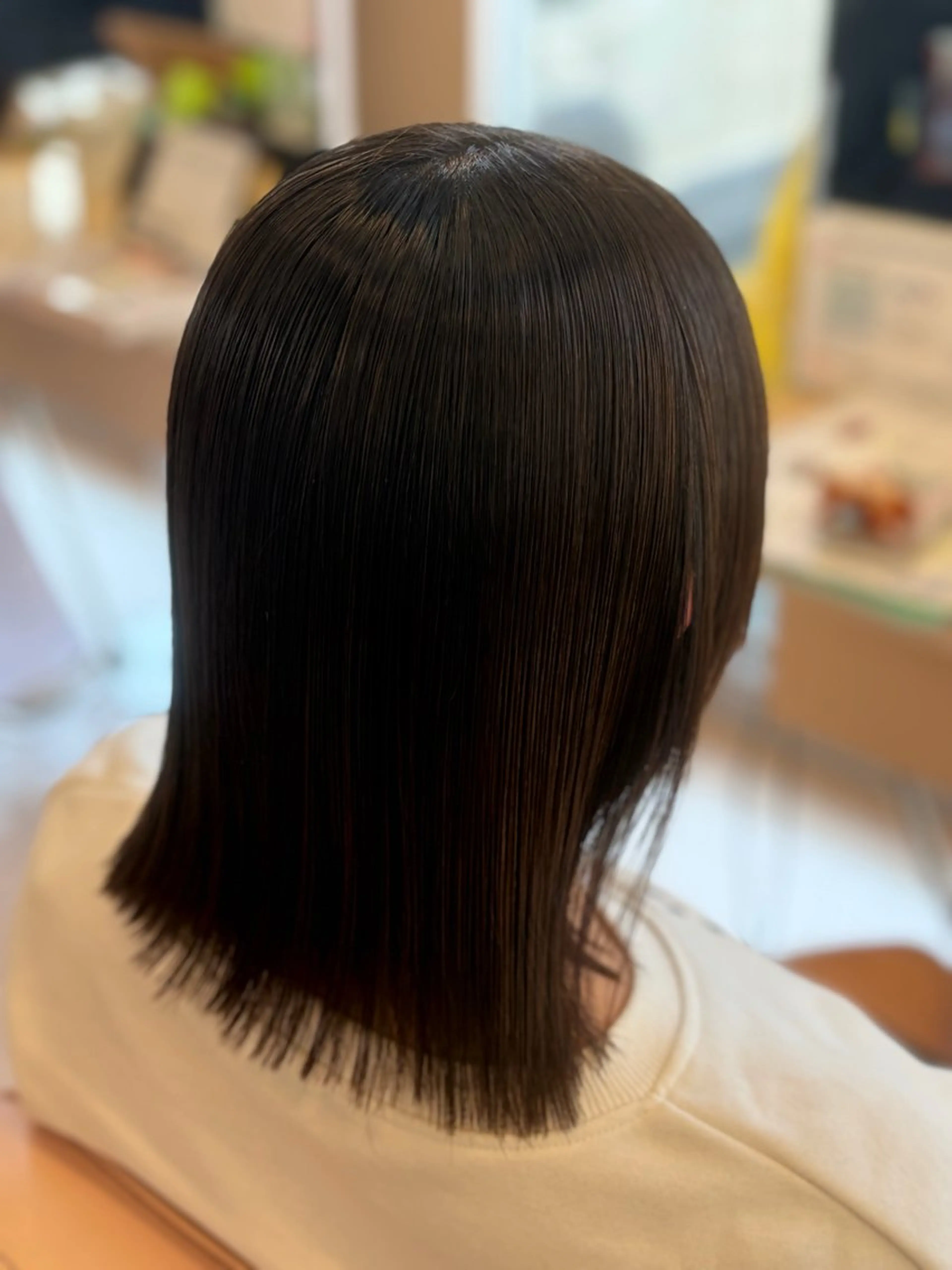 ミディアム 縮毛矯正 坂下 真珠愛のヘアスタイル