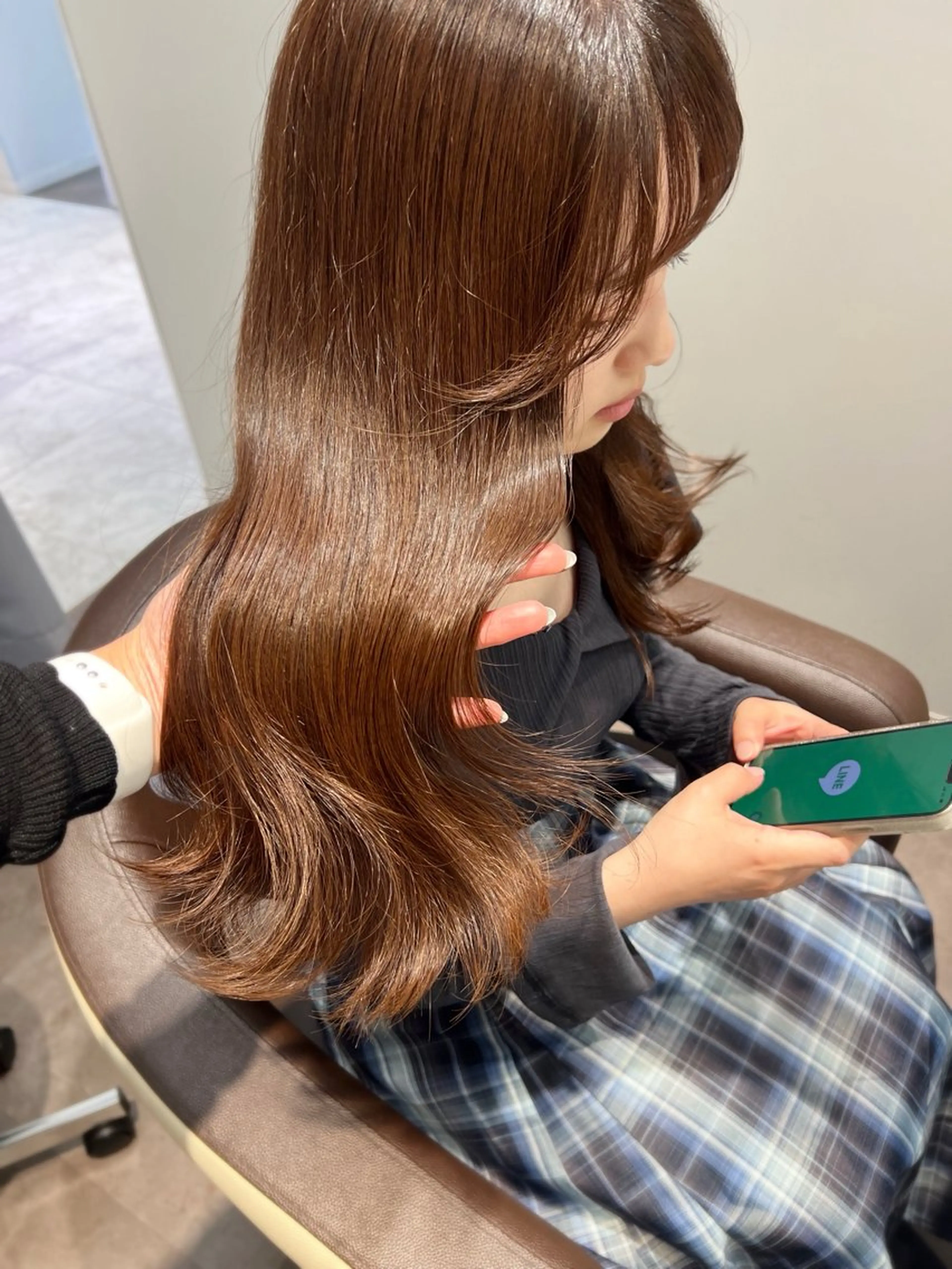 セミロング 韓国モテhair🍑 momoのヘアスタイル