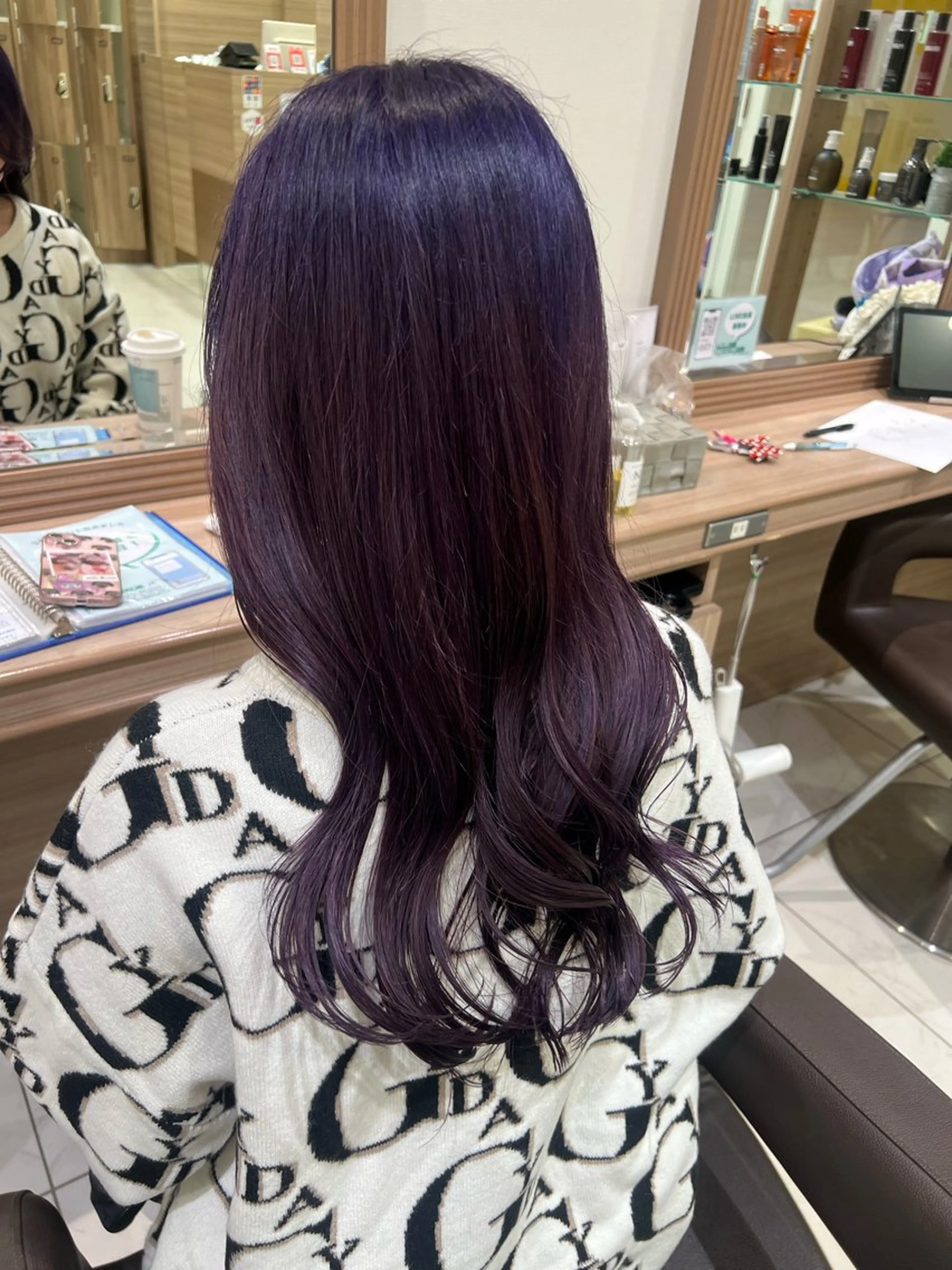 ロング カラー ヘアカラー 中森 玲菜のヘアスタイル