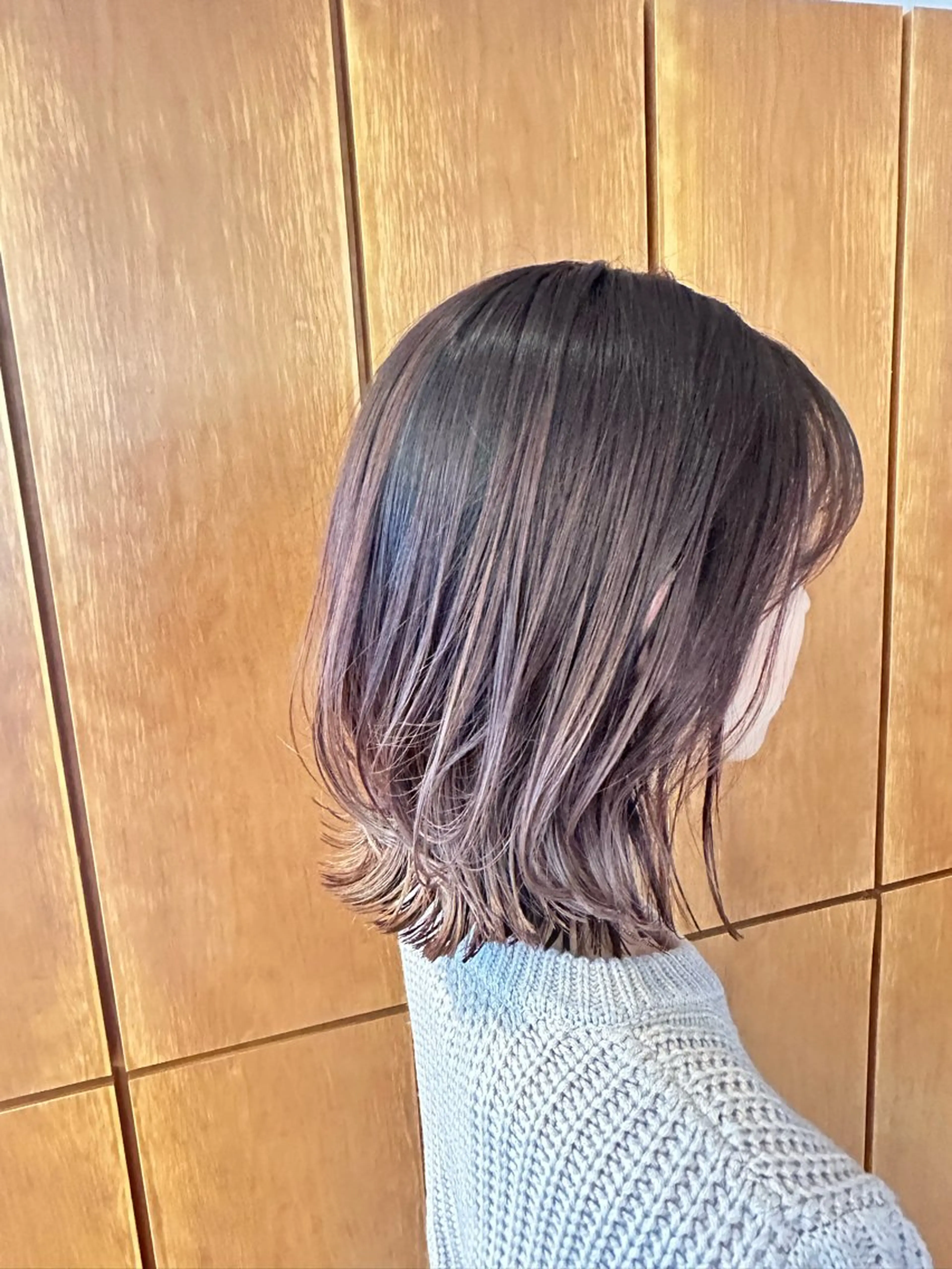 ミディアム カラー ボブレイヤー ボブ レイヤーカット 羽生 ひかりのヘアスタイル