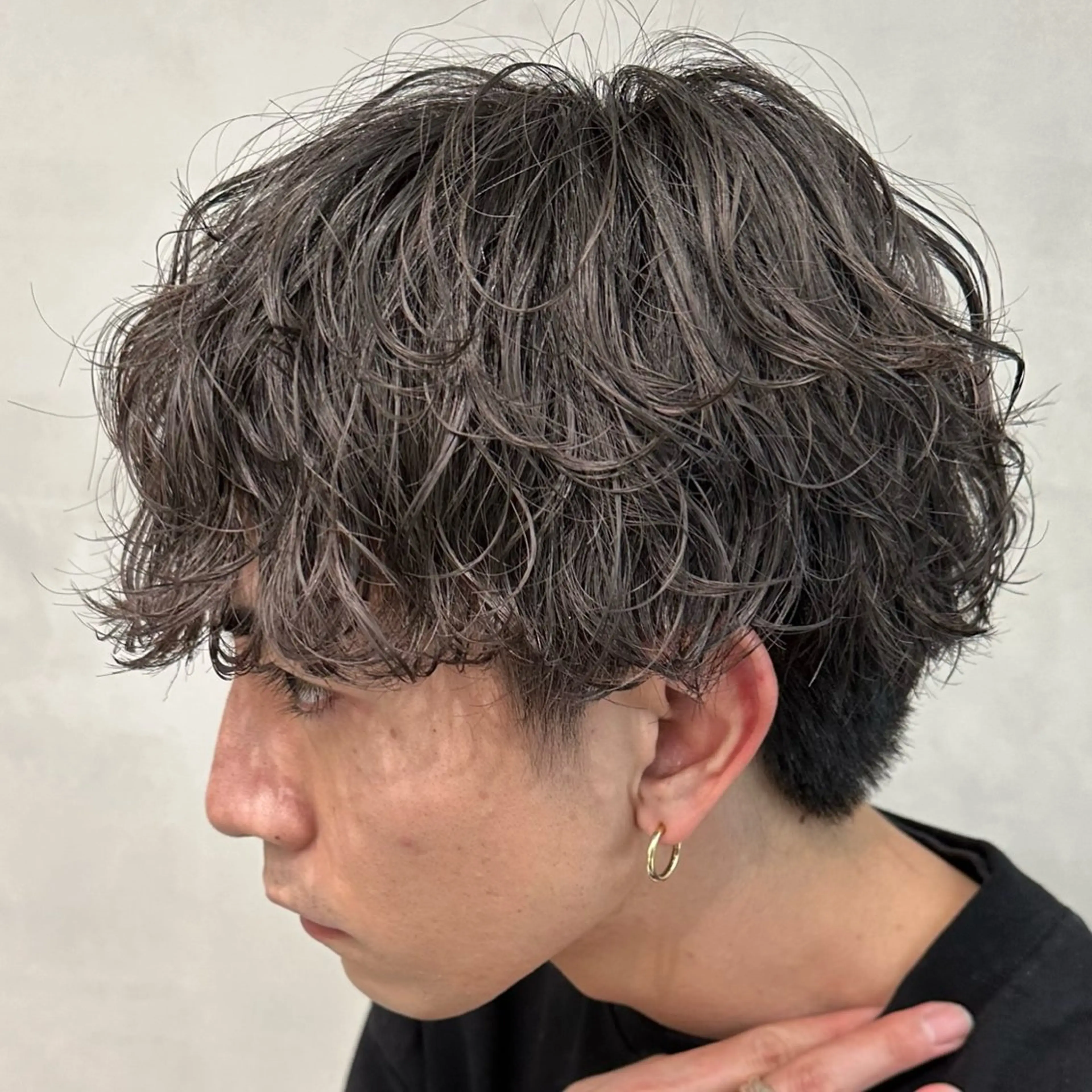 ミディアム パーマ ヘアアレンジ メンズ fifth 石川 凪のヘアスタイル