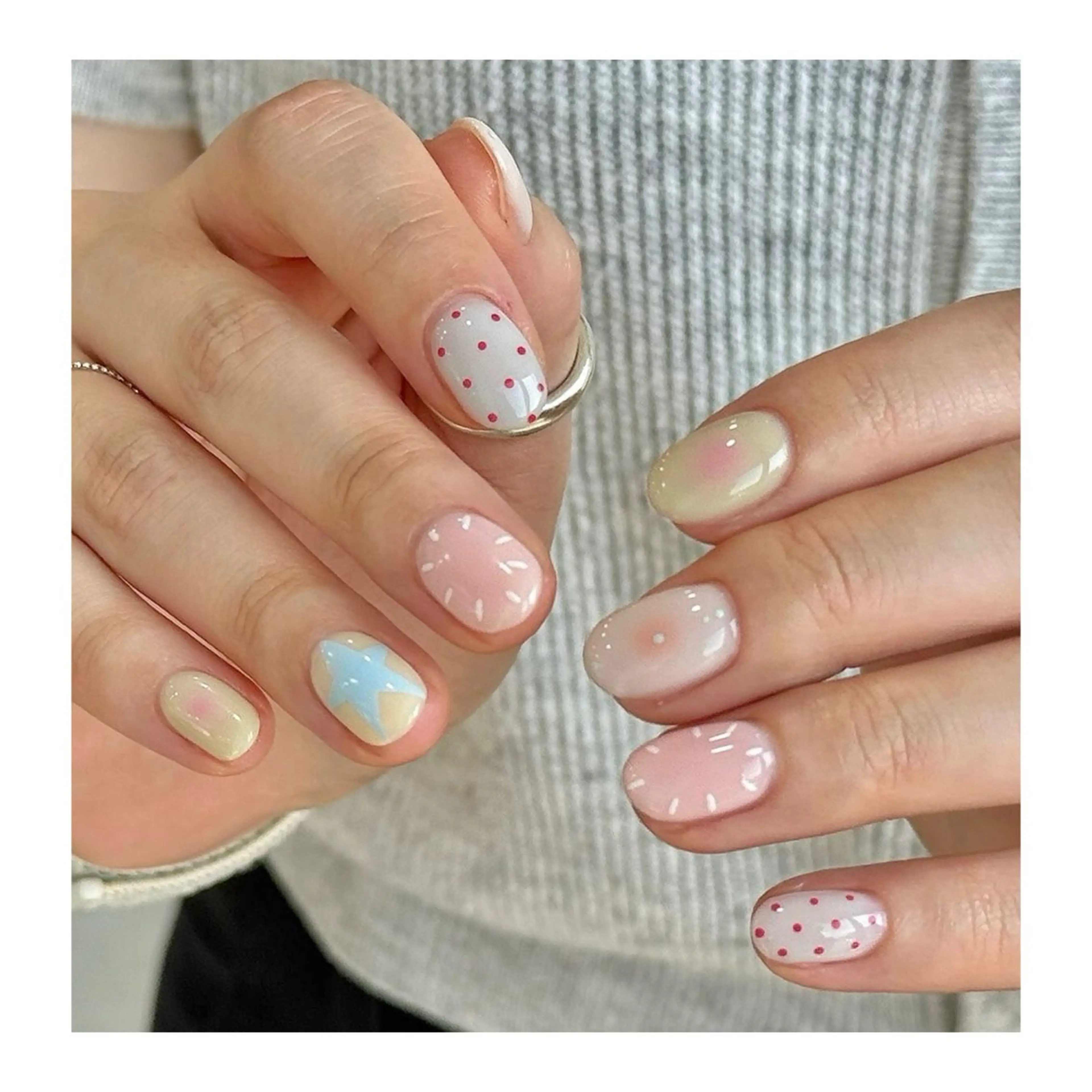 ネイル ハンドネイル ⏦Little 𐙚 Nail⏦のネイルデザイン