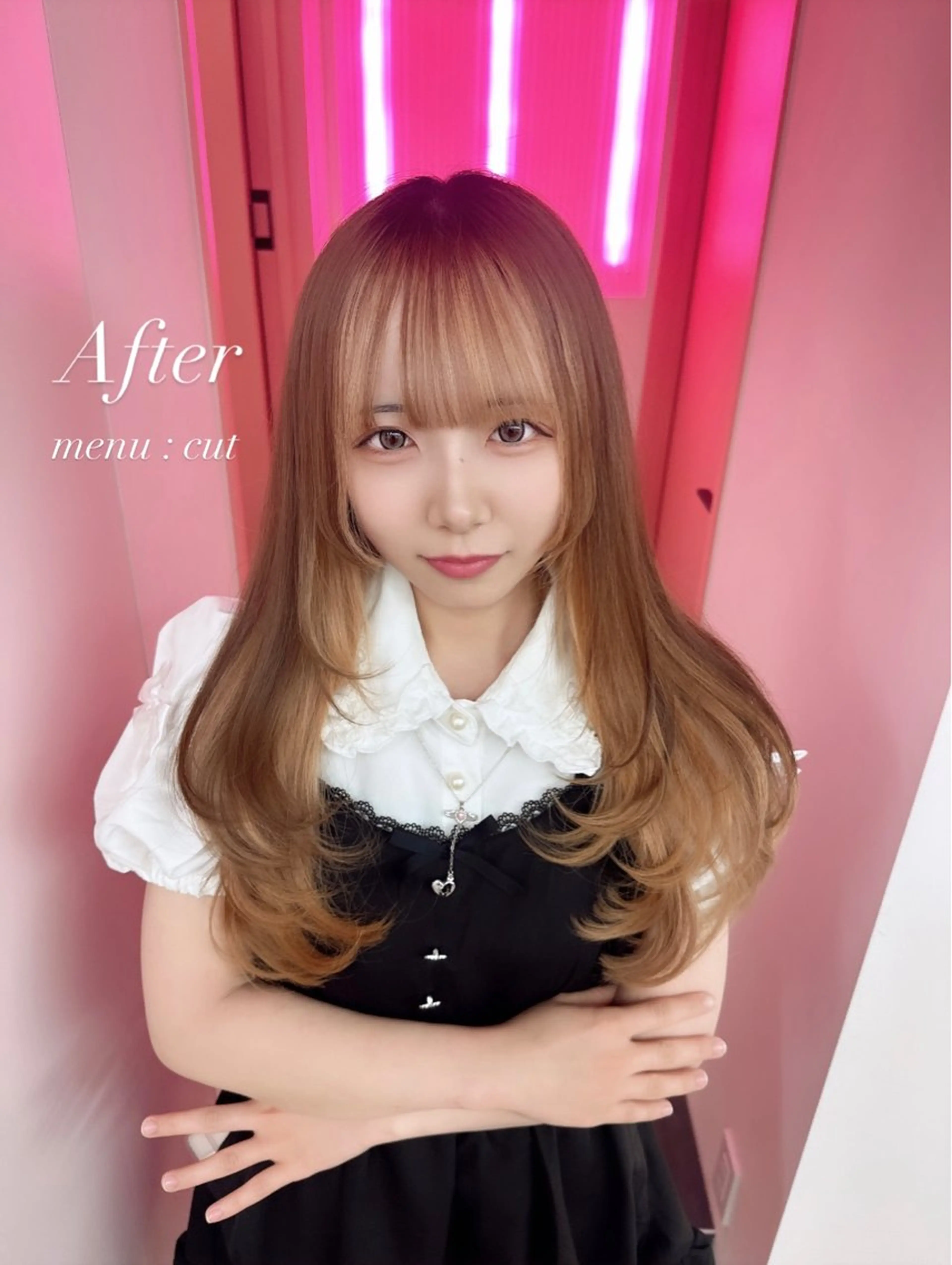 ロング レイヤーカット ブリーチカラー /MAHIROのヘアスタイル