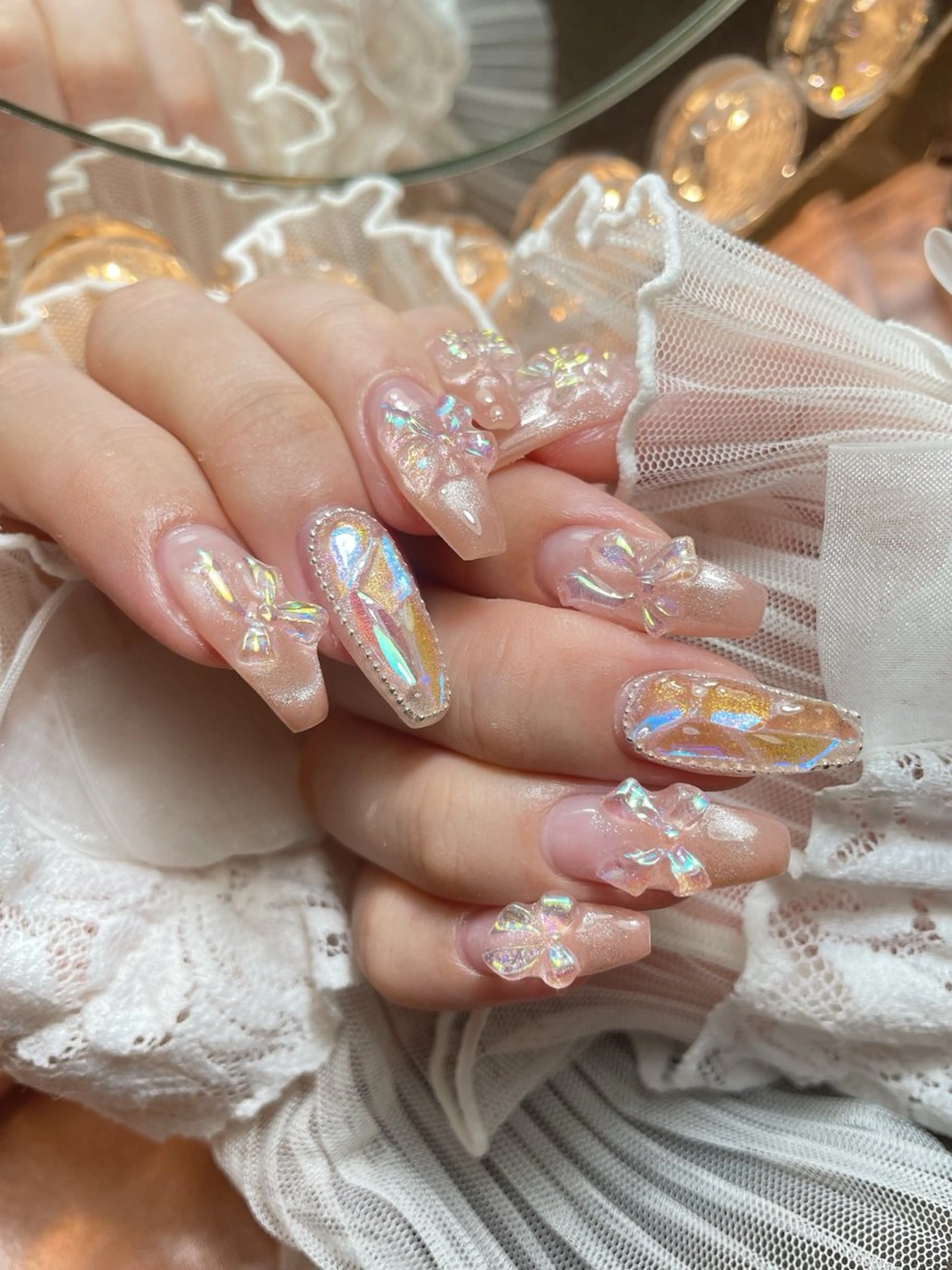 ネイル 23時まで❤︎韓国、 ワンホンネイルのネイルデザイン