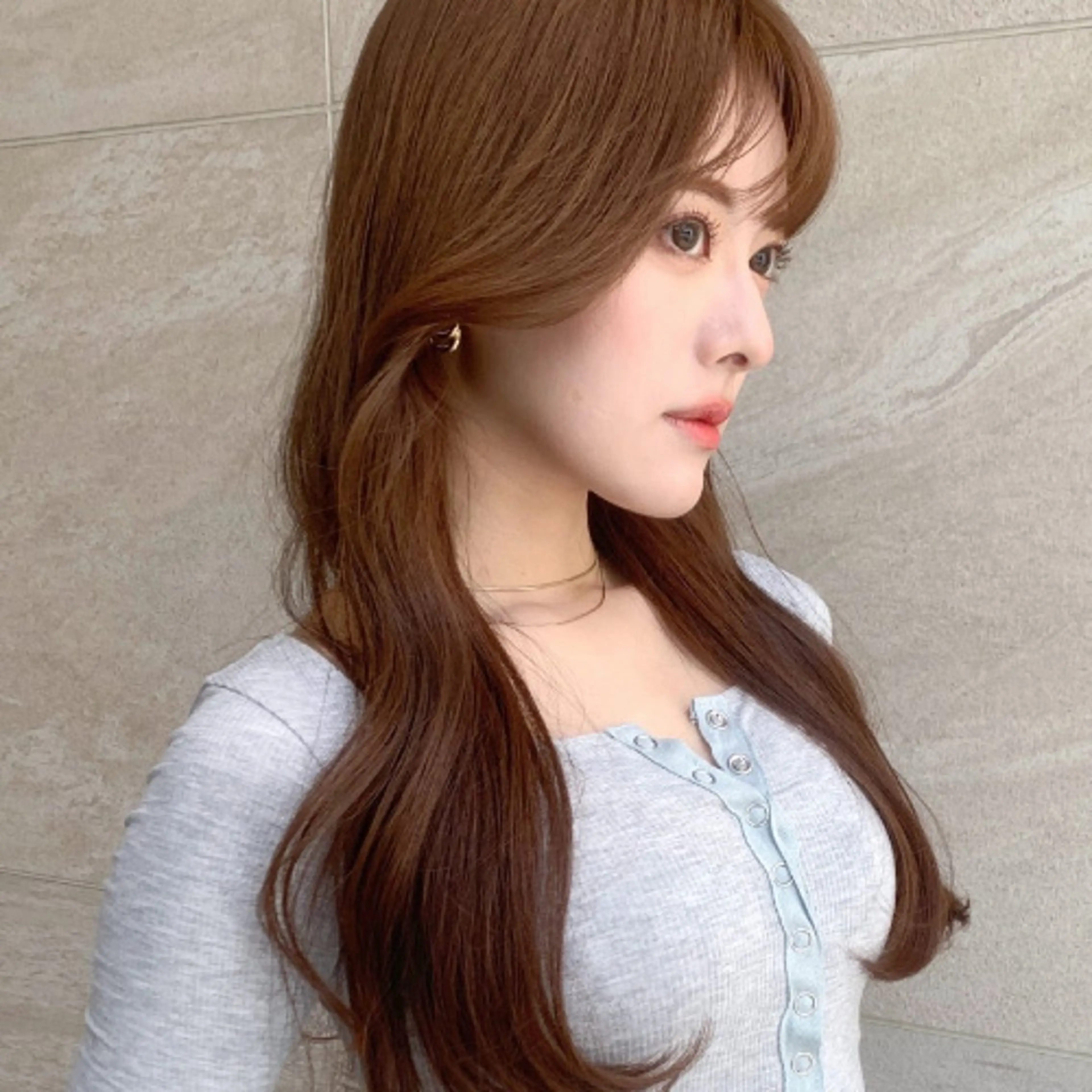 ロング カラー ベージュカラー ブラウンカラー ブラウンベージュ レイヤーカット カット ヘアカラー メンズカット/ 江下翔瑛のヘアスタイル