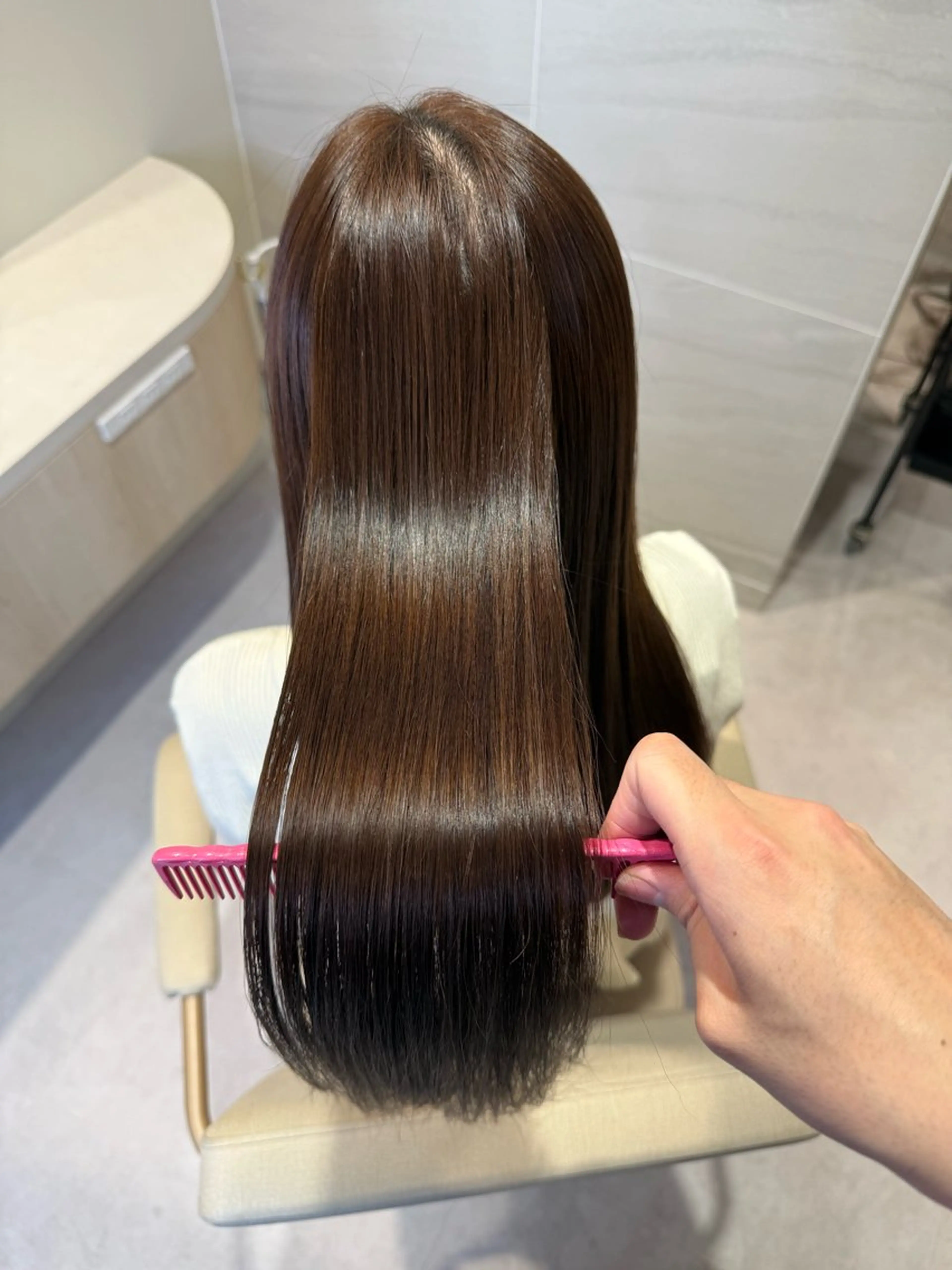 ロング カラー イルミナカラー 髪質改善 トリートメント 透明感カラー🌿 グレージュ🐺陽介のヘアスタイル