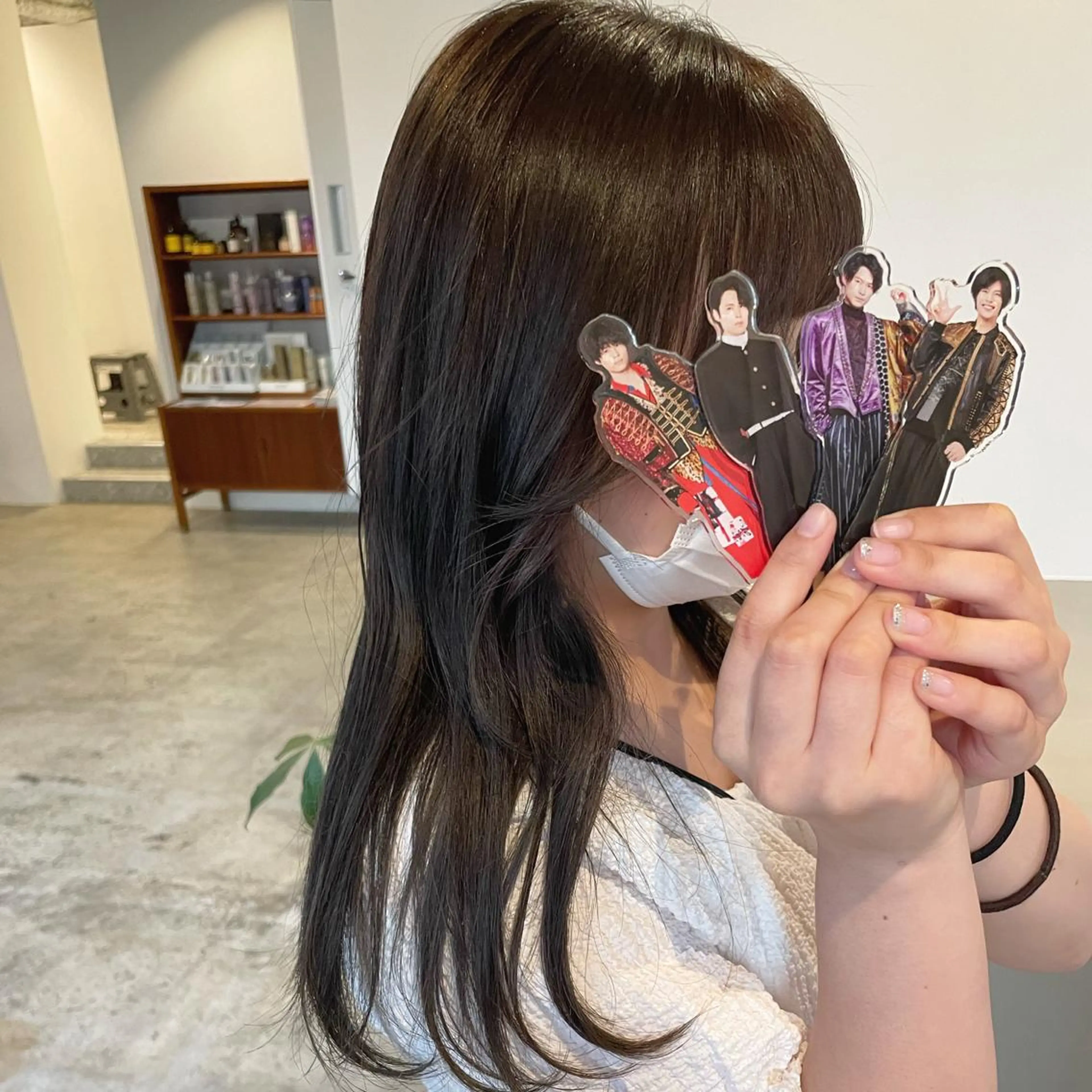 セミロング カラー ヘアアレンジ グレージュ ヨシンモリ ヘアカラー トリートメント REONA🪽✨薬院 レイヤーカット🫧のヘアスタイル