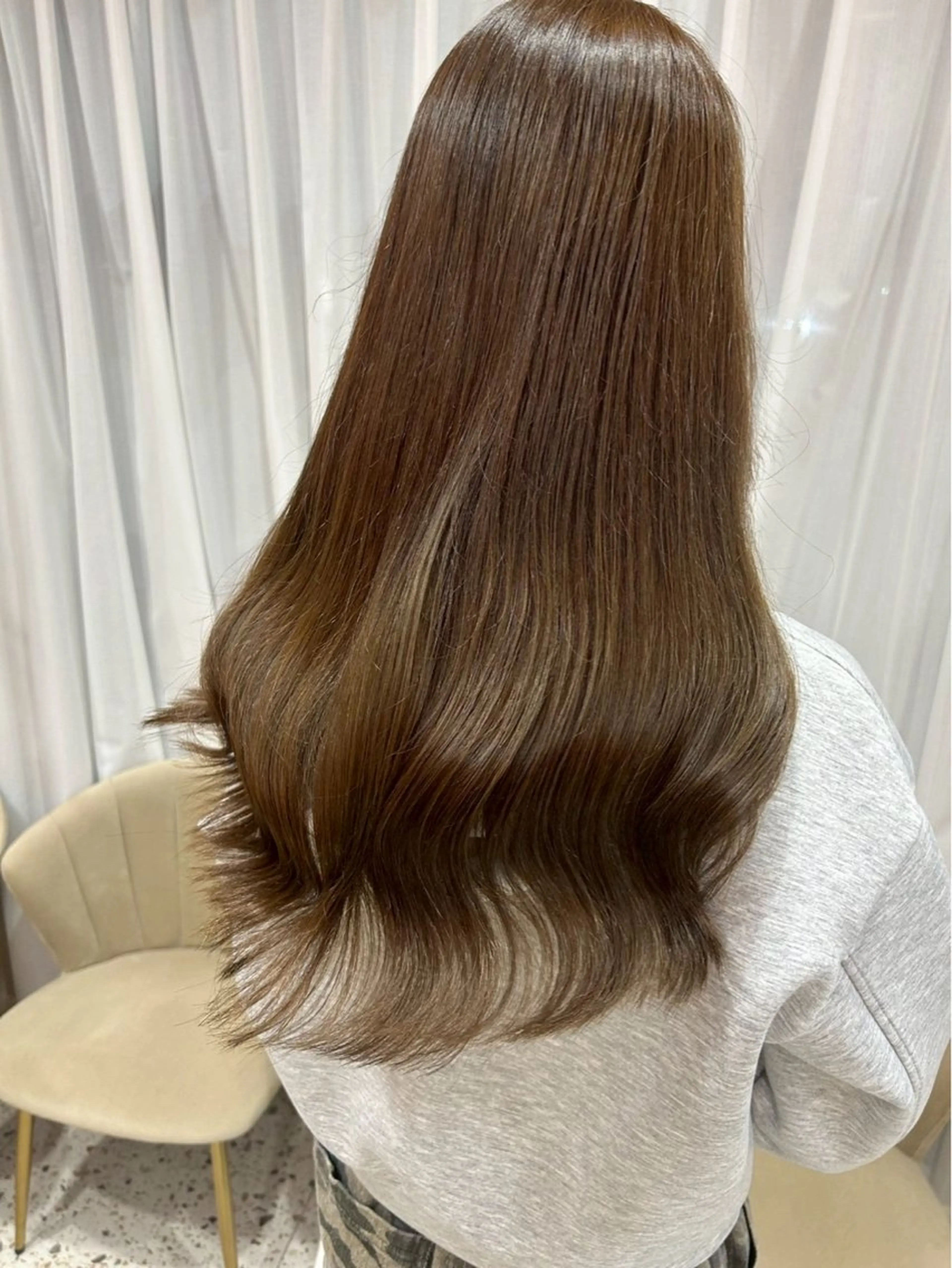 ロング カラー ベージュカラー 透明感カラー 髪質改善 ロング トリートメント ヘアカラー 🏵️EARTH/A aya🏵️のヘアスタイル