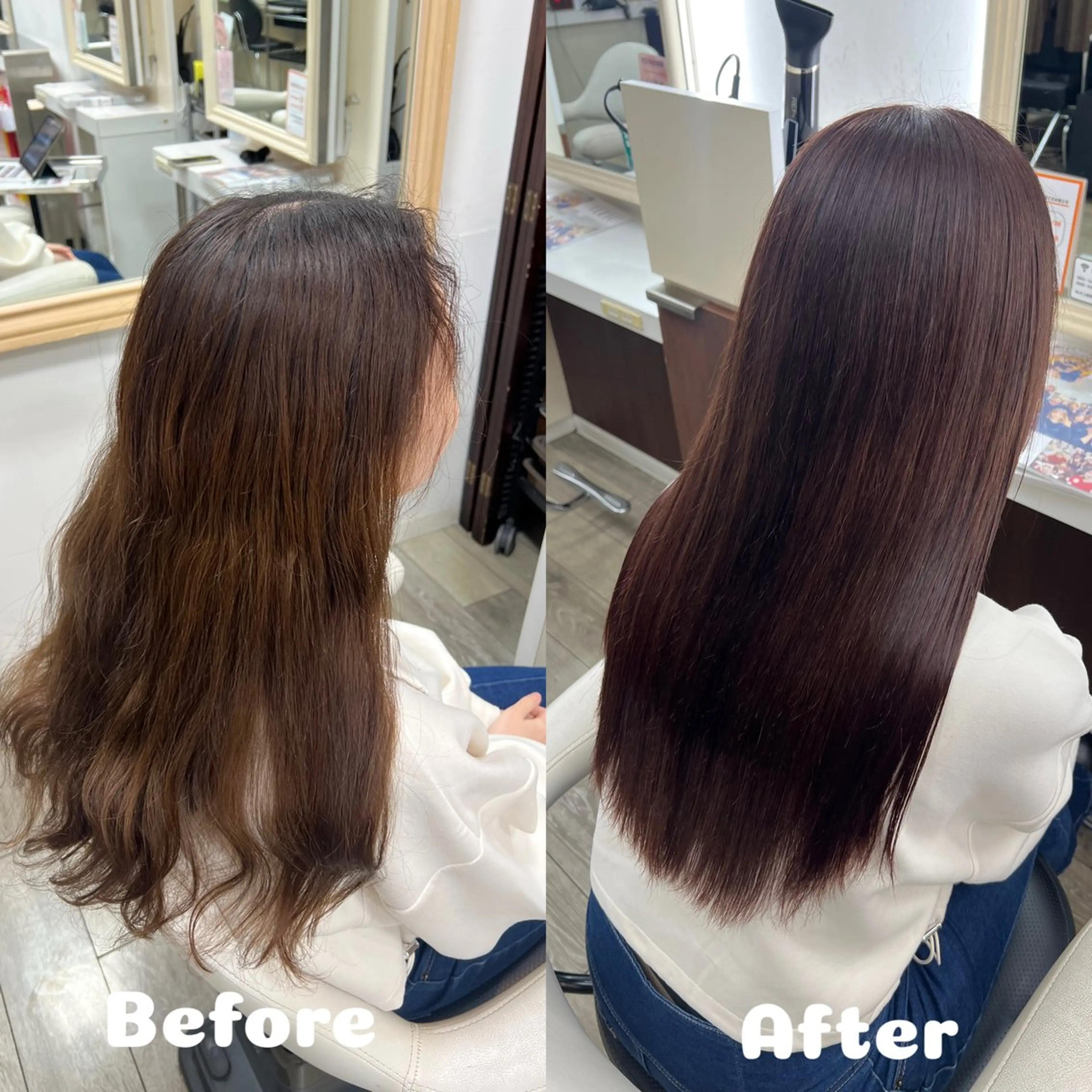 カラー ブラウンカラー ピンクカラー 宮田 かやののヘアスタイル