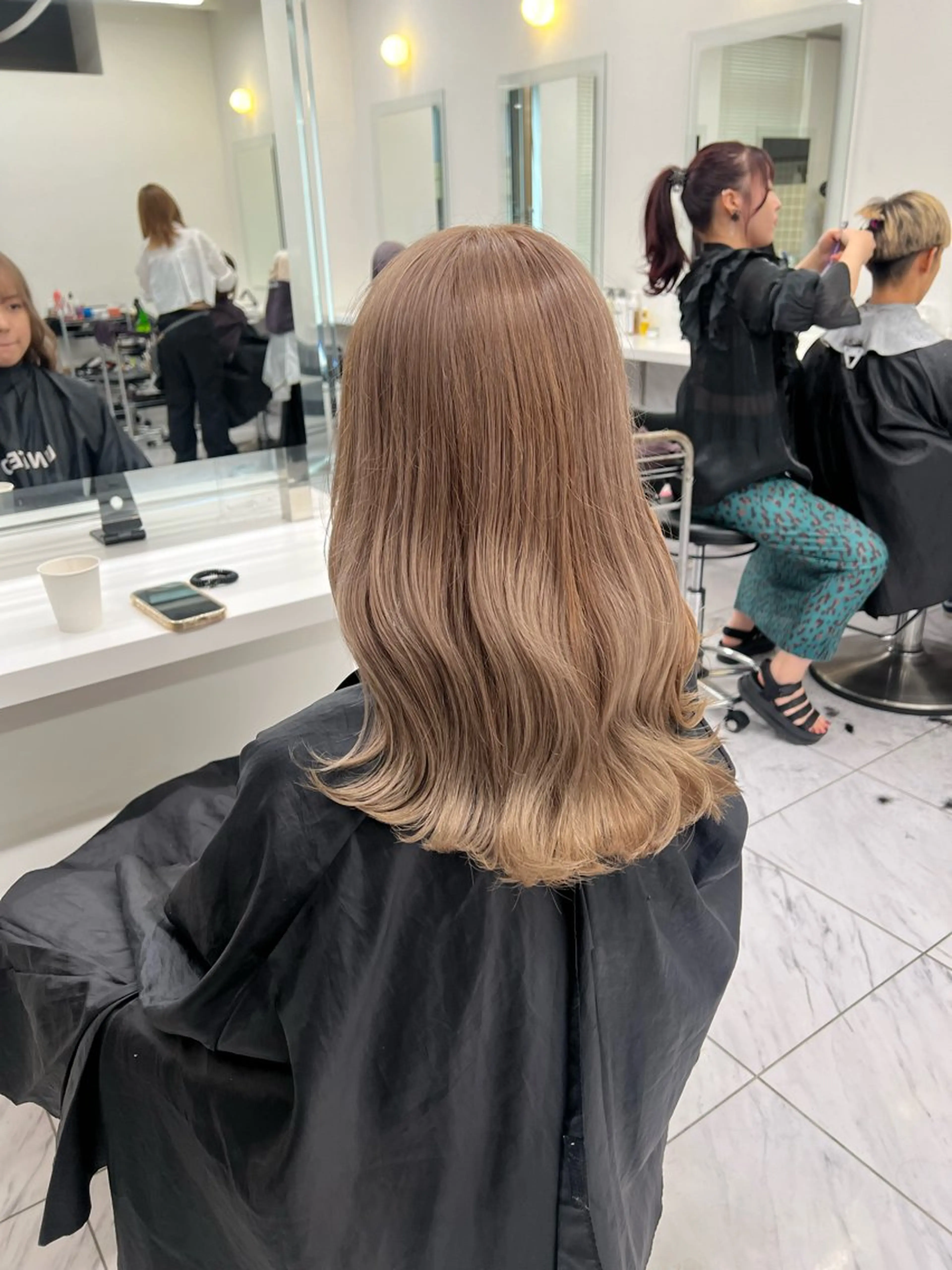 セミロング カラー 🎀暖色/ラベンダー /paru🤍のヘアスタイル