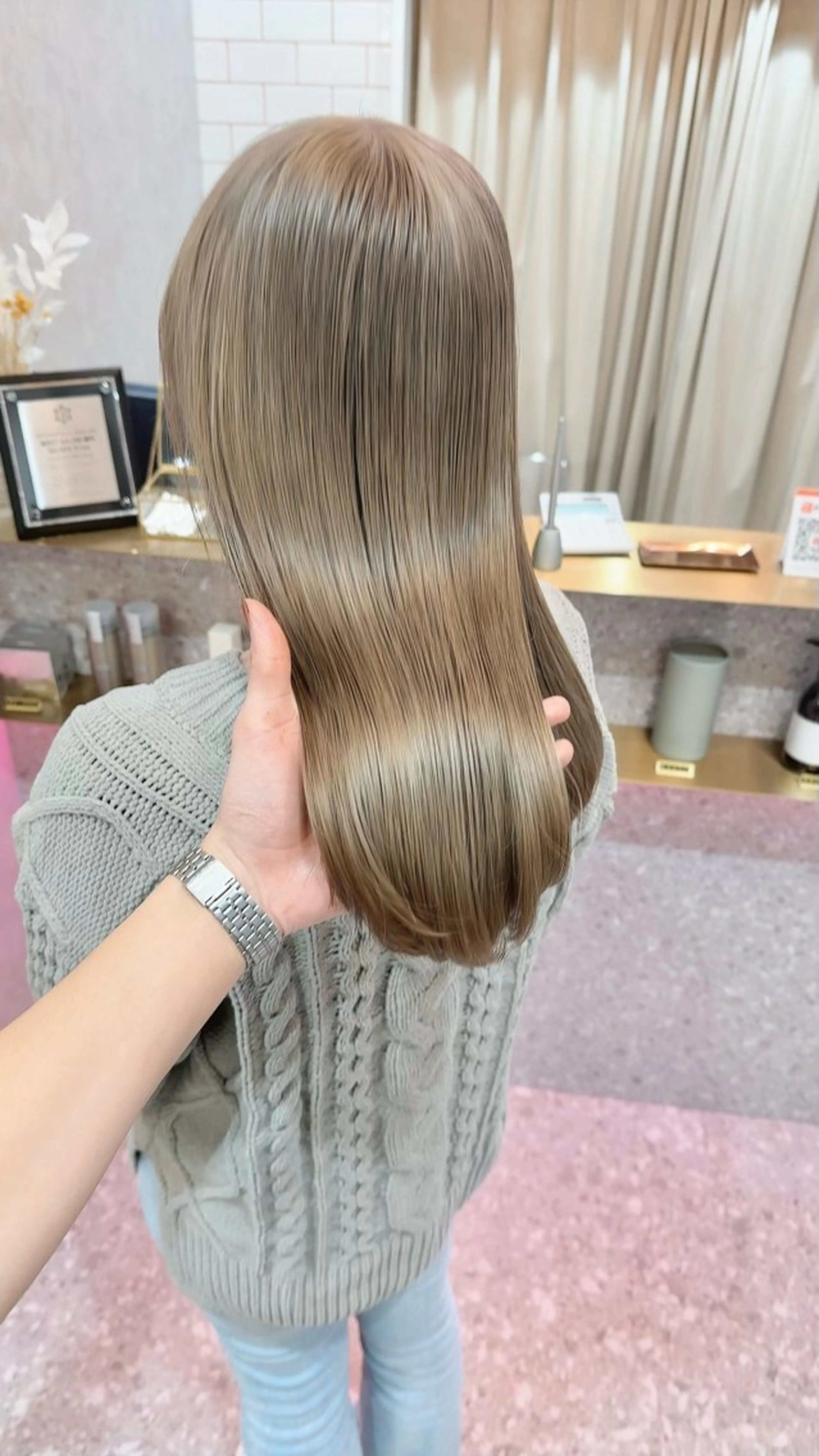 セミロング カラー ヘアアレンジ 天神/ブリーチ/ ブリーチなしカラーのヘアスタイル