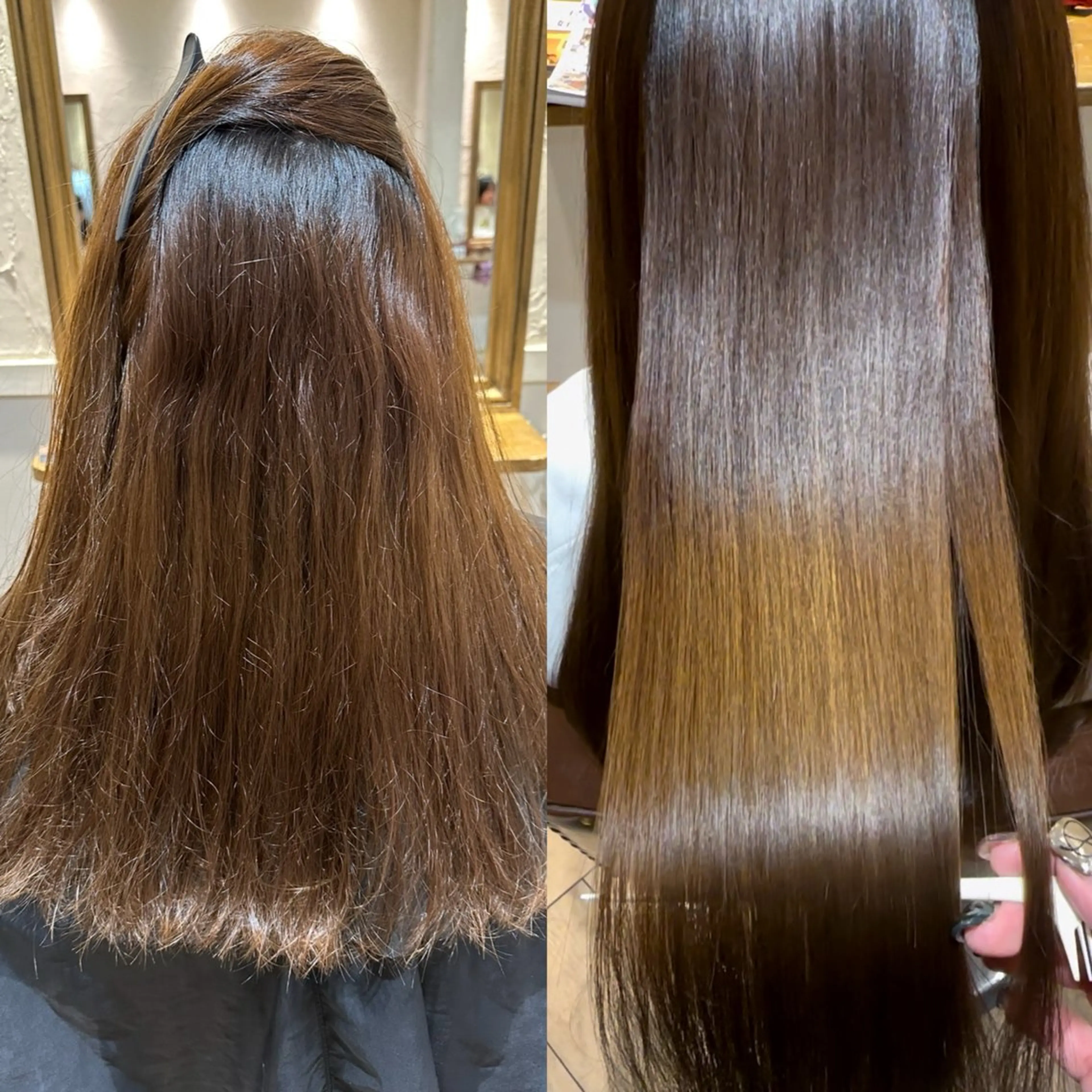 cut + 縮毛矯正(iron straight)の写真