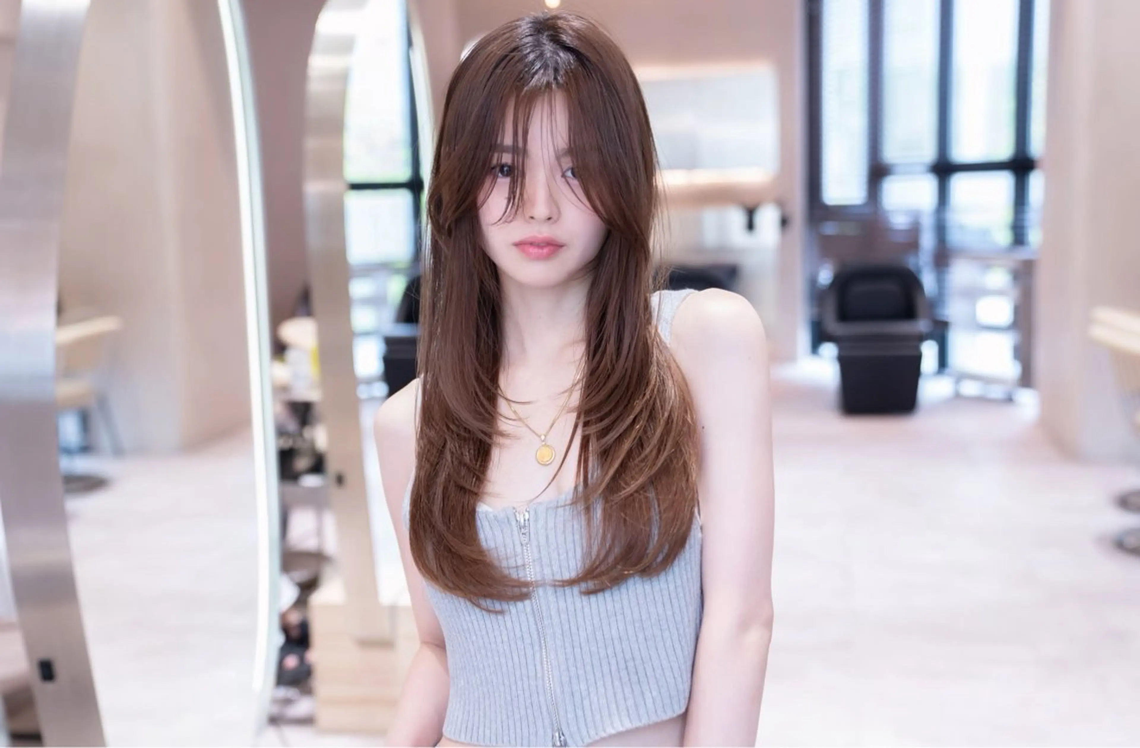 ロング カラー パーマ ストレートパーマ 渋谷/似合わせカット ・縮毛矯正　コウのヘアスタイル