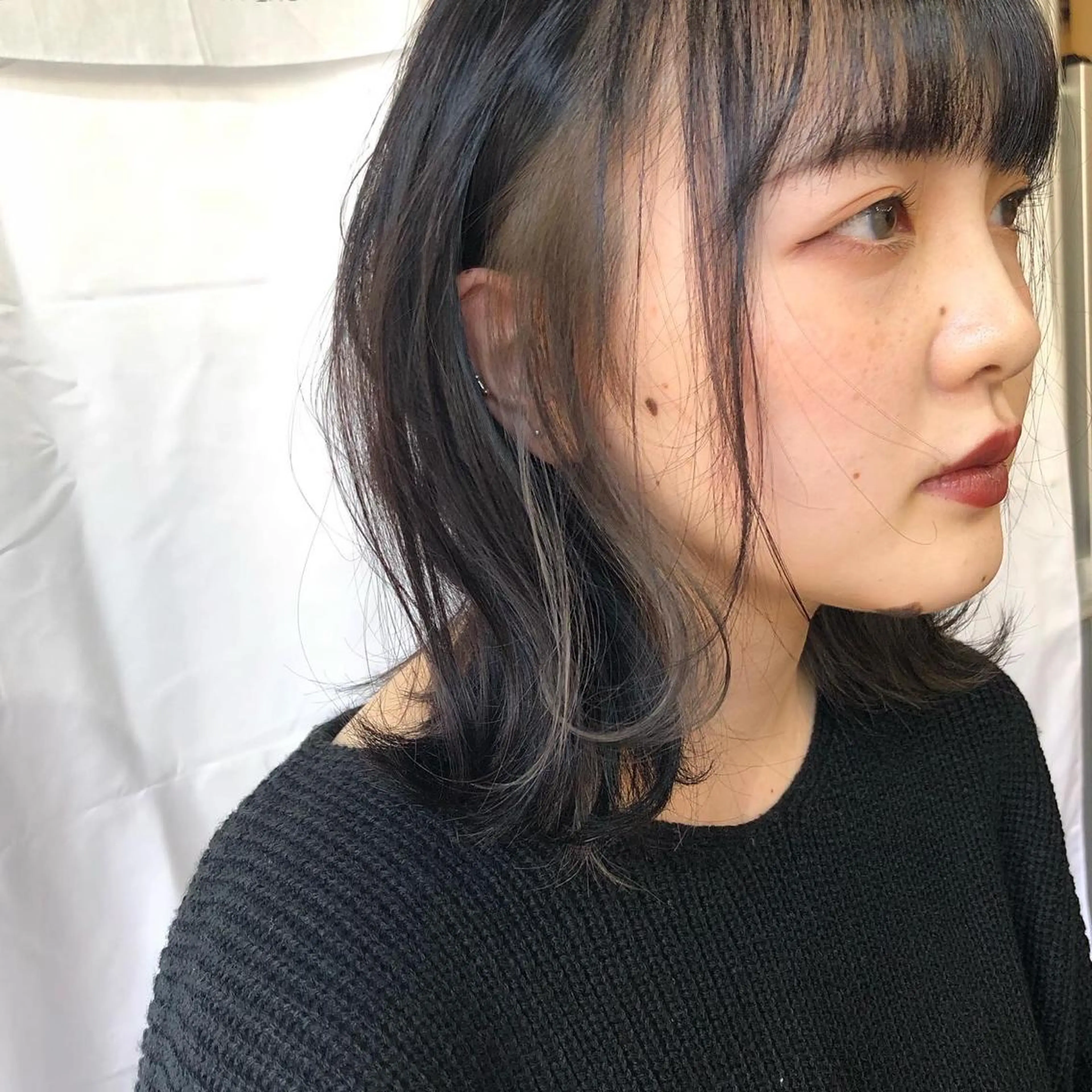 ミディアム カラー ブリーチ インナーカラー 韓国風ヘア SALOWIN梅田茶屋町Suite店所属・韓国美容室出身 🌹Sana/梅田のヘアスタイル