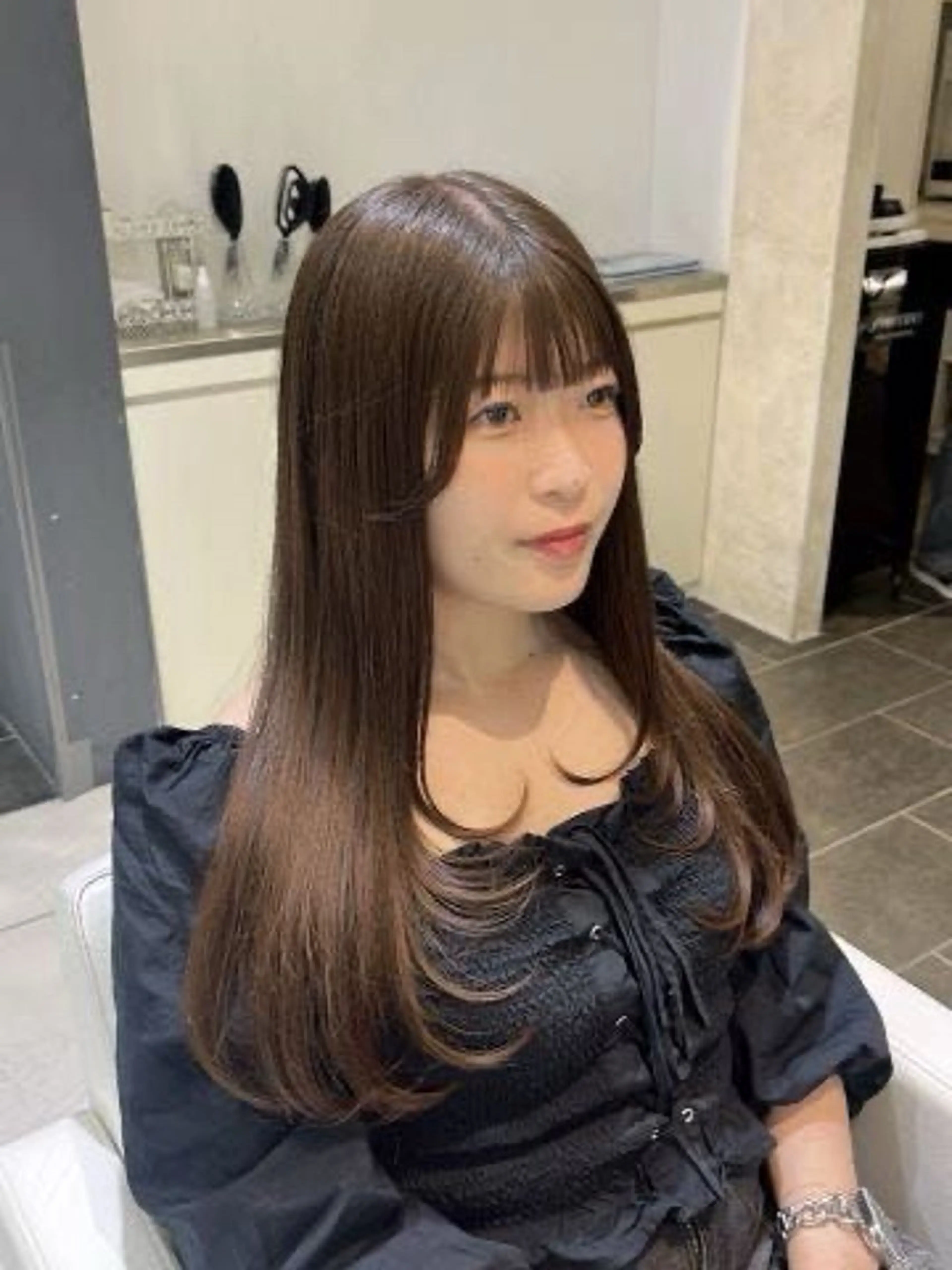 ロング カラー ナック梅田店 毛利 愛リタッチカラー募集のヘアスタイル
