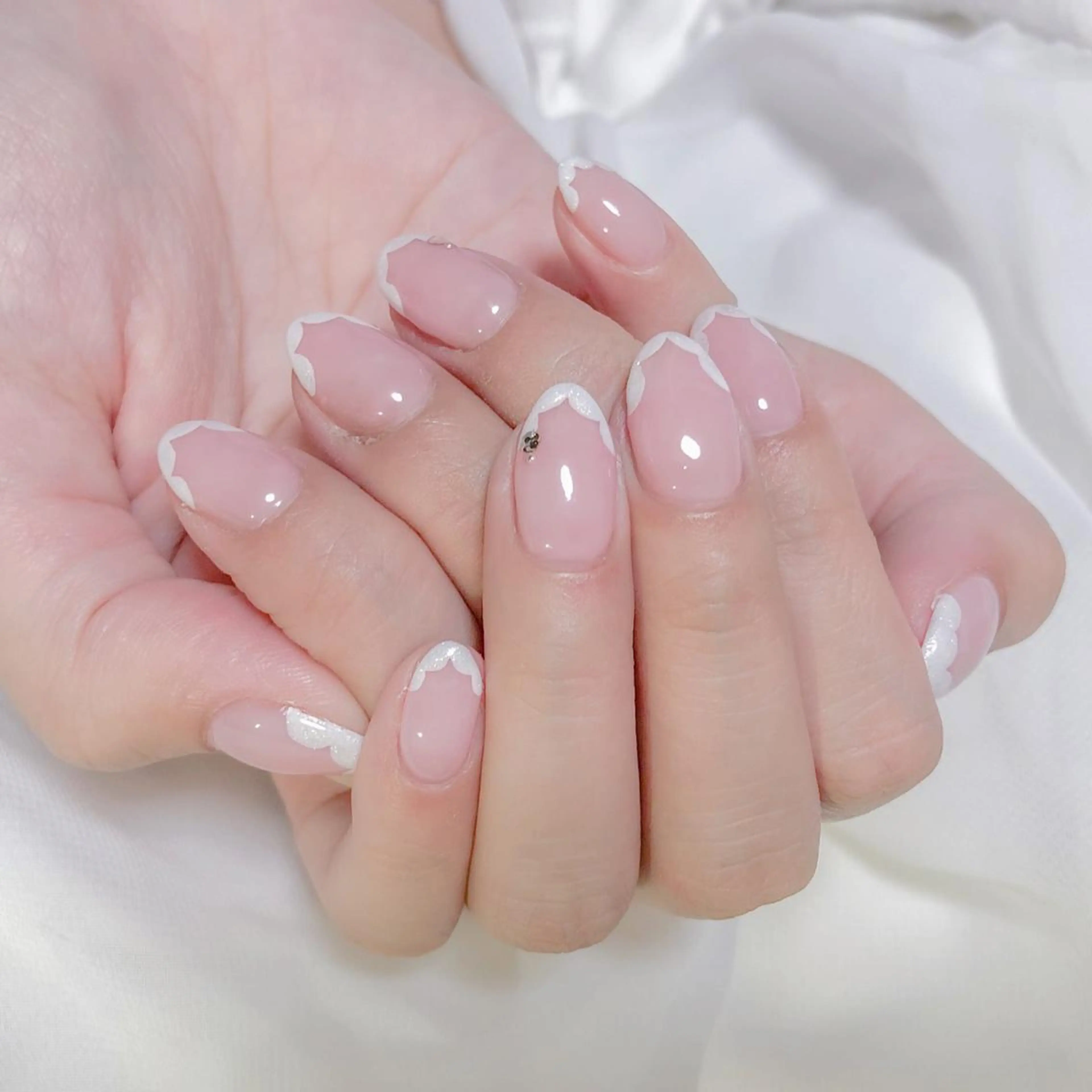 ネイル ハンドネイル 韓国ネイル/ワンホン ネイル🎀表参道3分のネイルデザイン