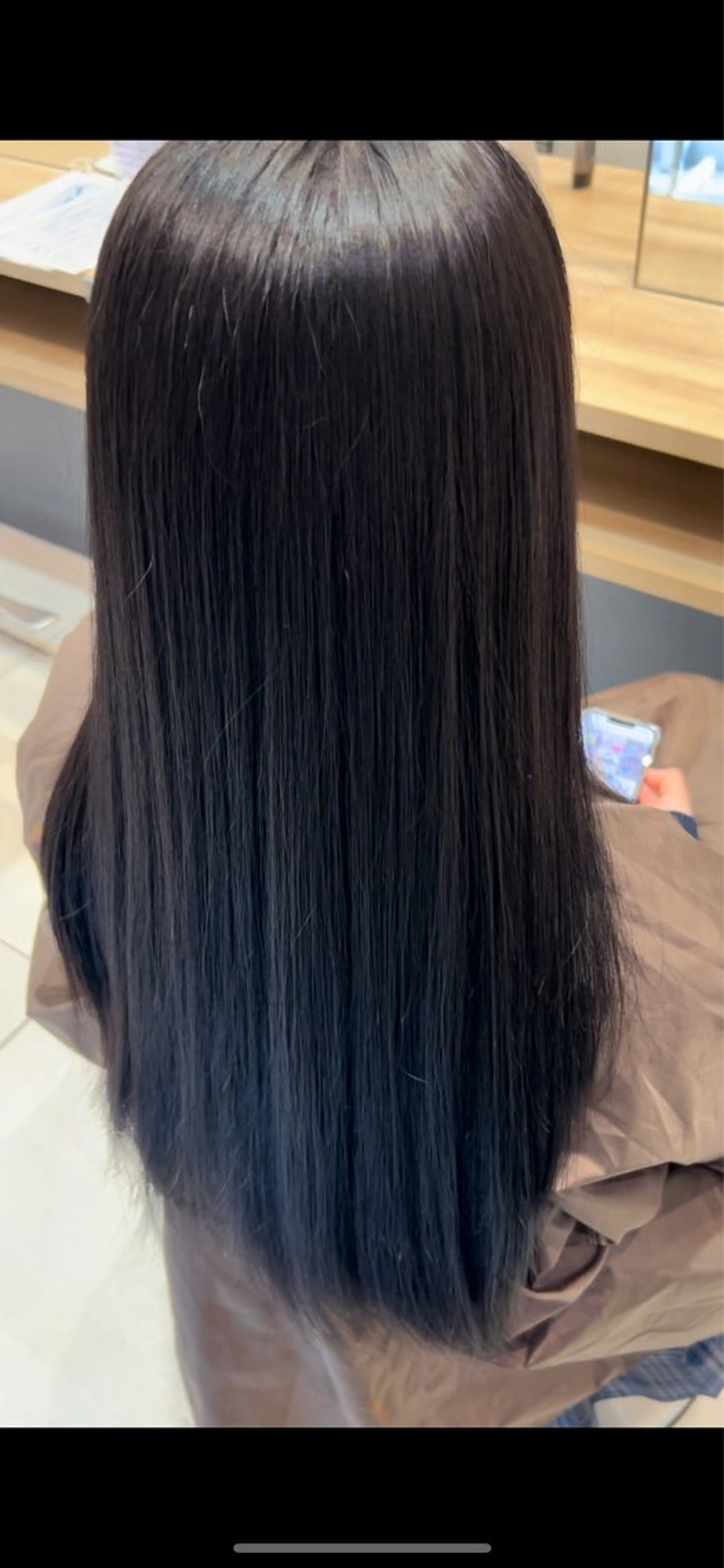 カラー 黒髪 ブルーカラー ブルーブラック ヘアカラー 𝖱𝖺𝗂𝗆𝗎 / 髪質改善カラーのヘアスタイル