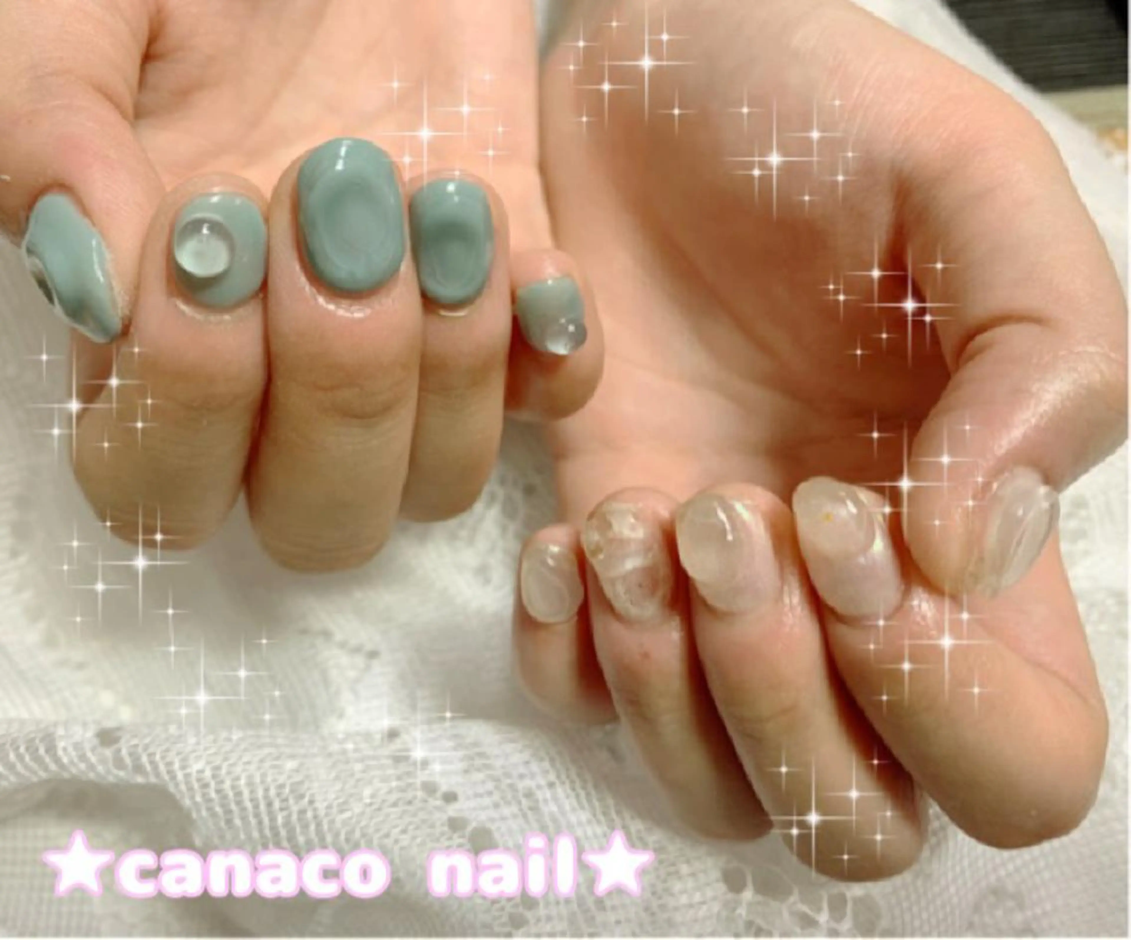 ネイル クリアネイル ニュアンスネイル ハンドネイル ハンドケア ベテランネイル cnc nailのネイルデザイン