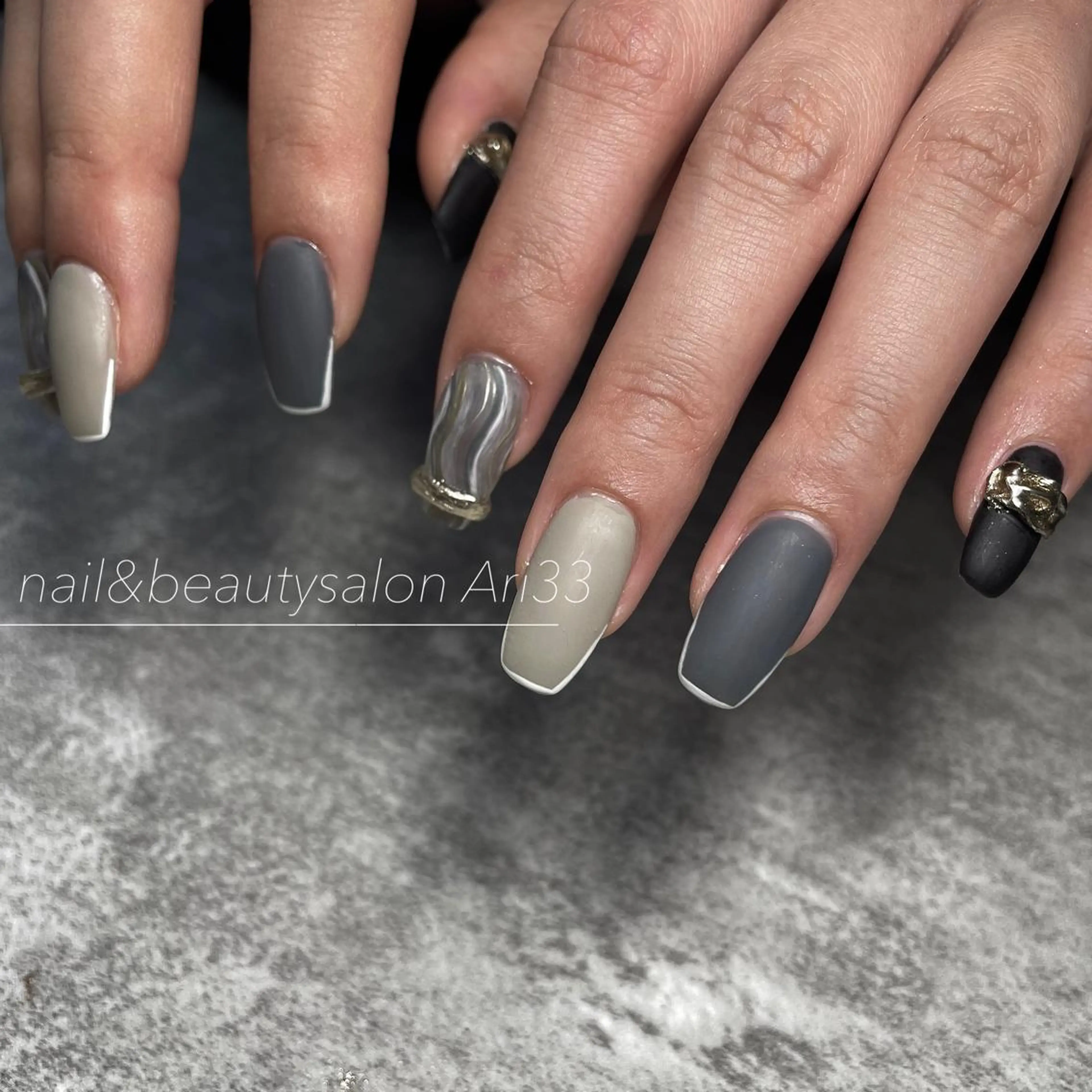 ネイル ニュアンスネイル ハンドネイル プライベートサロン Ari33nailのネイルデザイン