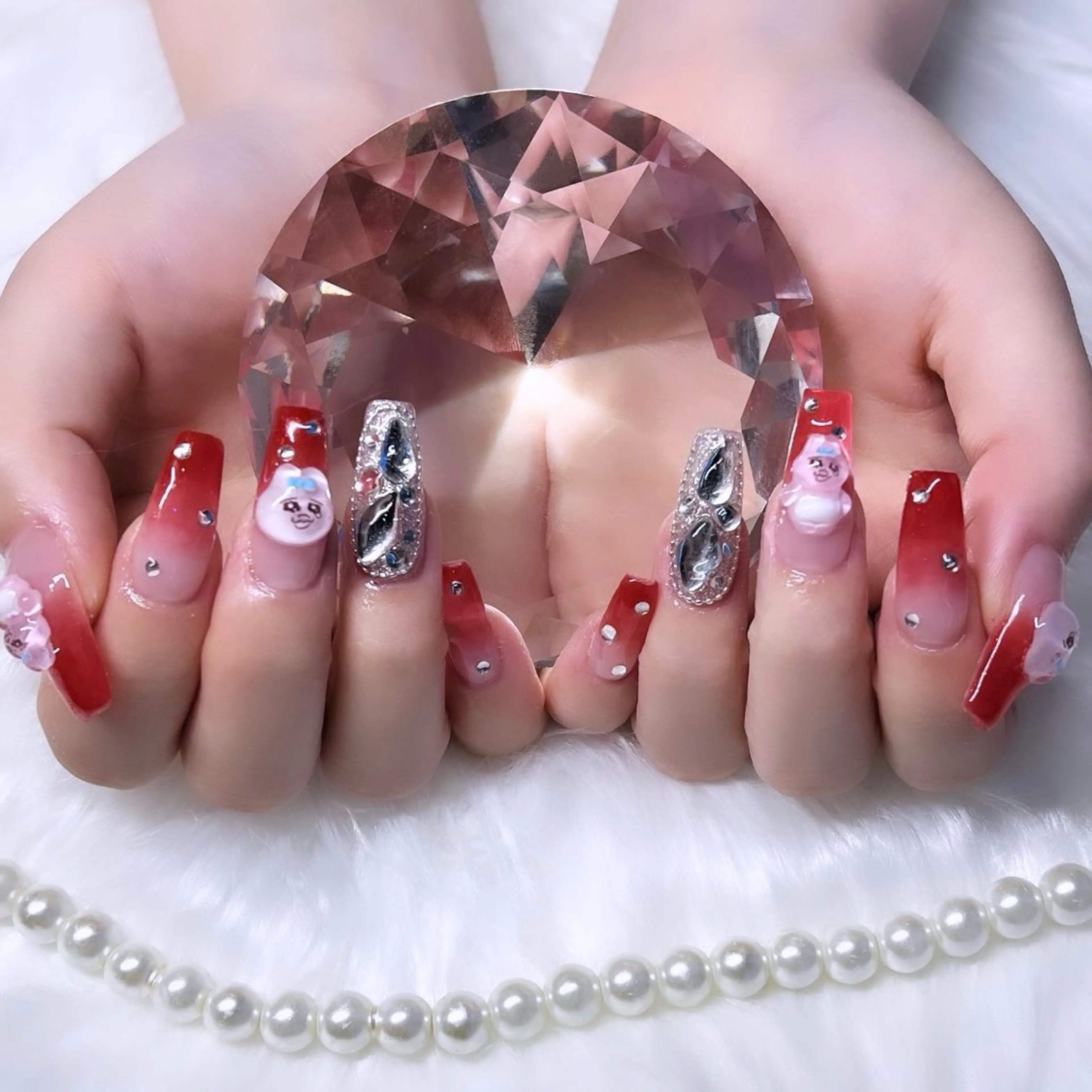 ネイル グラデーション 持ち込み スカルプネイル Kobayashi Komugiのネイルデザイン