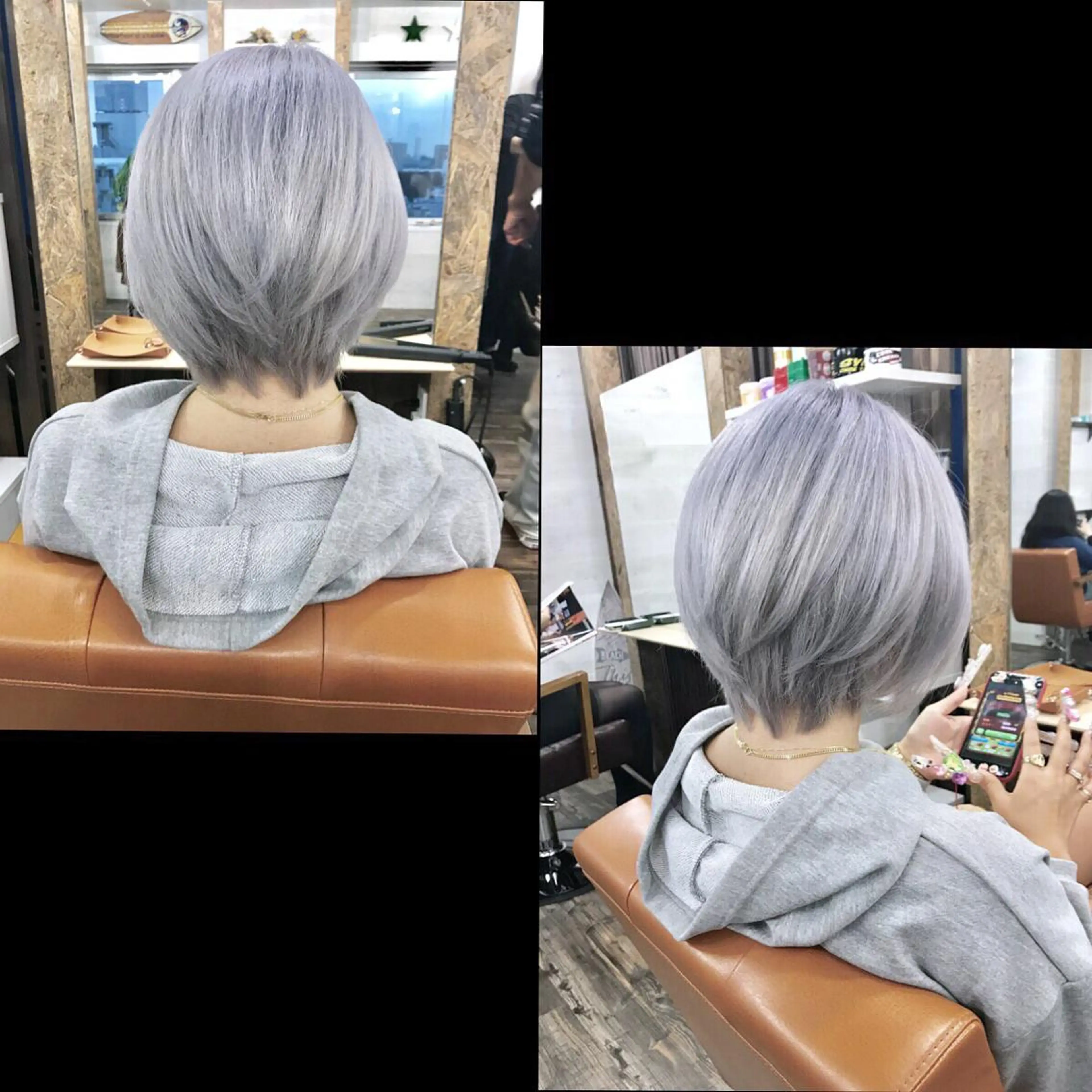 ショート カラー ヘアカラー ✯カラー&編み込み エクステ✯池田智博✯のヘアスタイル