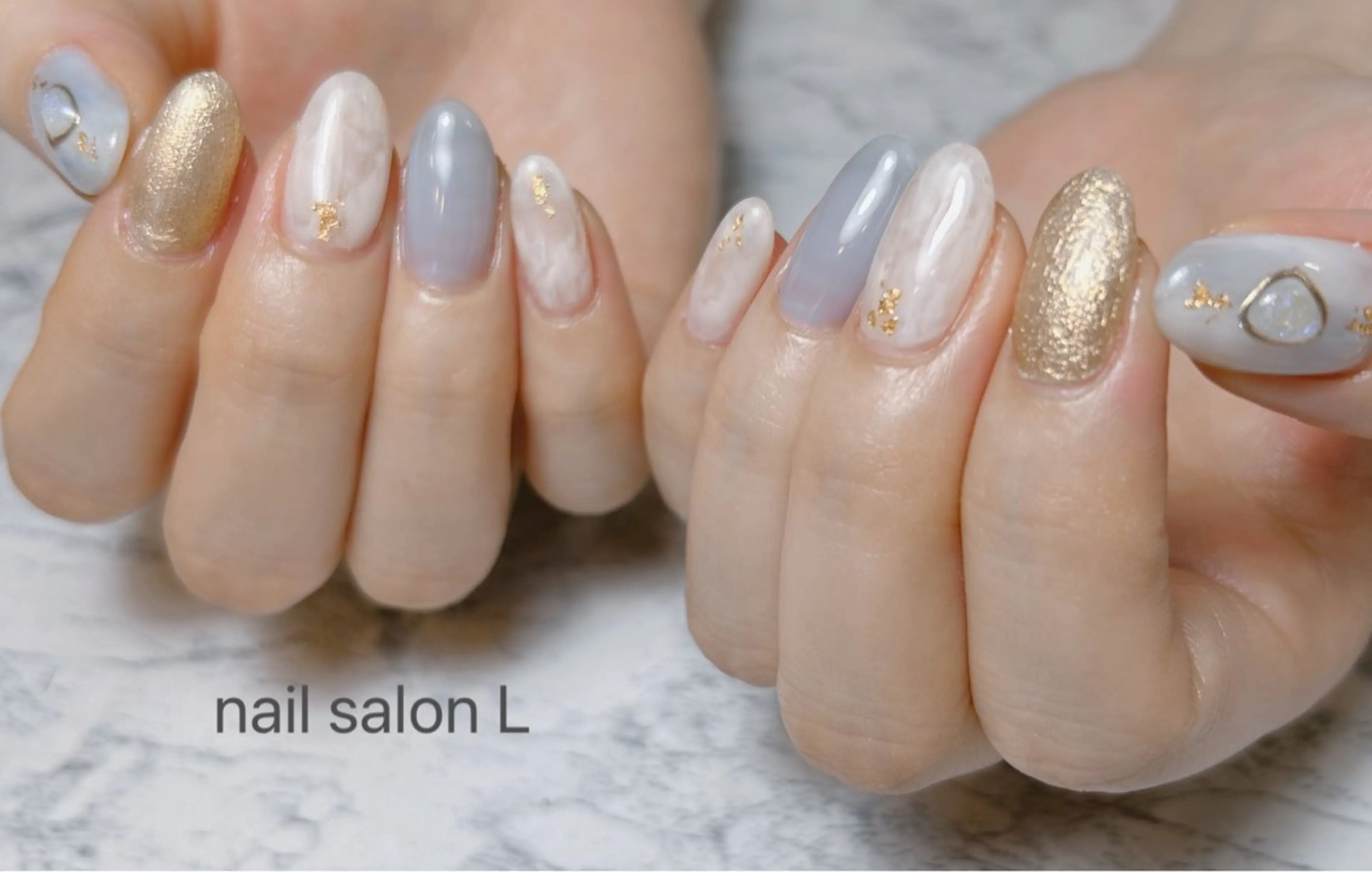 ネイル ニュアンスネイル ハンドネイル 吉川市 ネイルサロンLのネイルデザイン