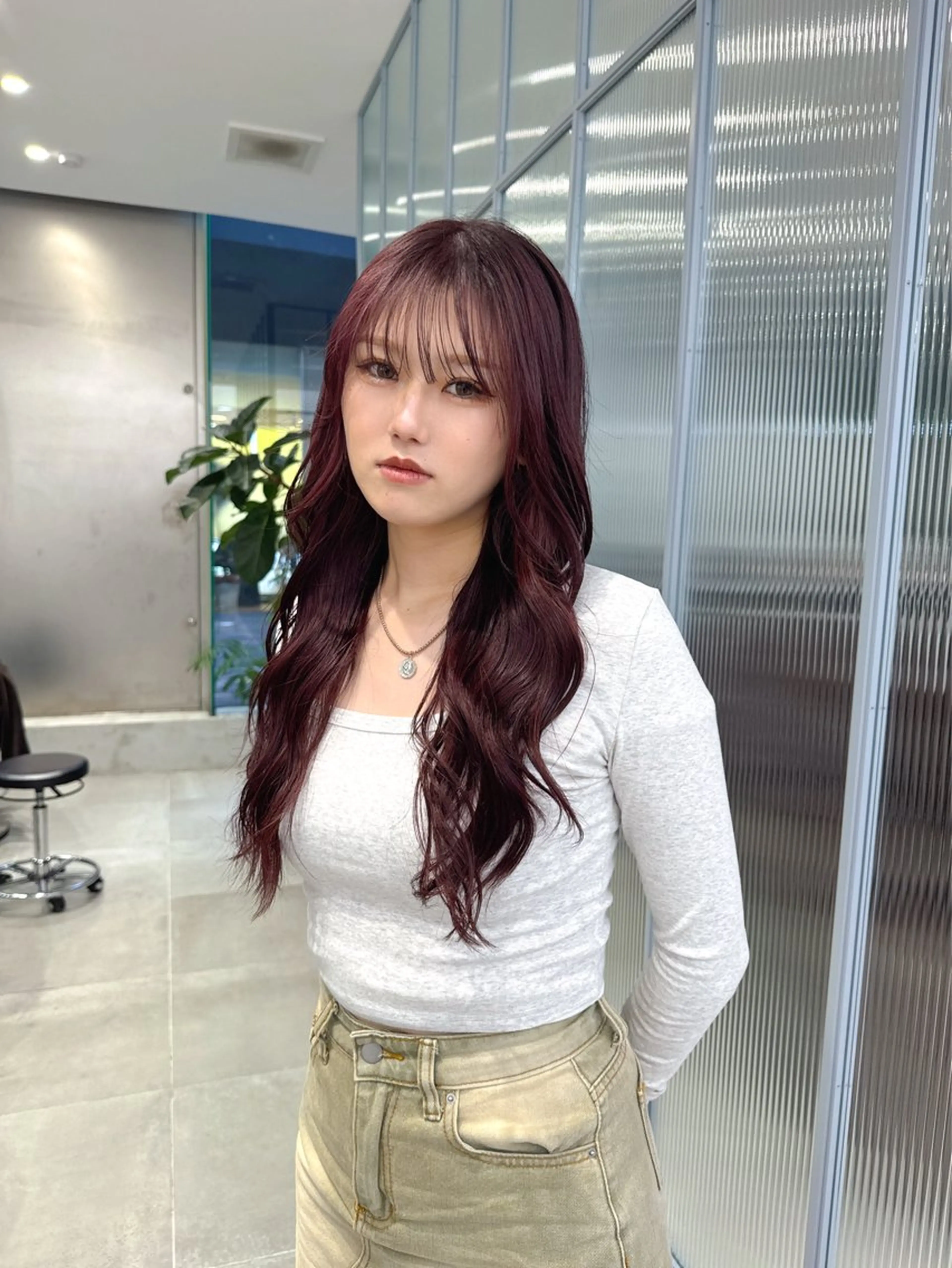 ロング カラー ヘアカラー ひかり／ベージュ ／似合わせカットのヘアスタイル