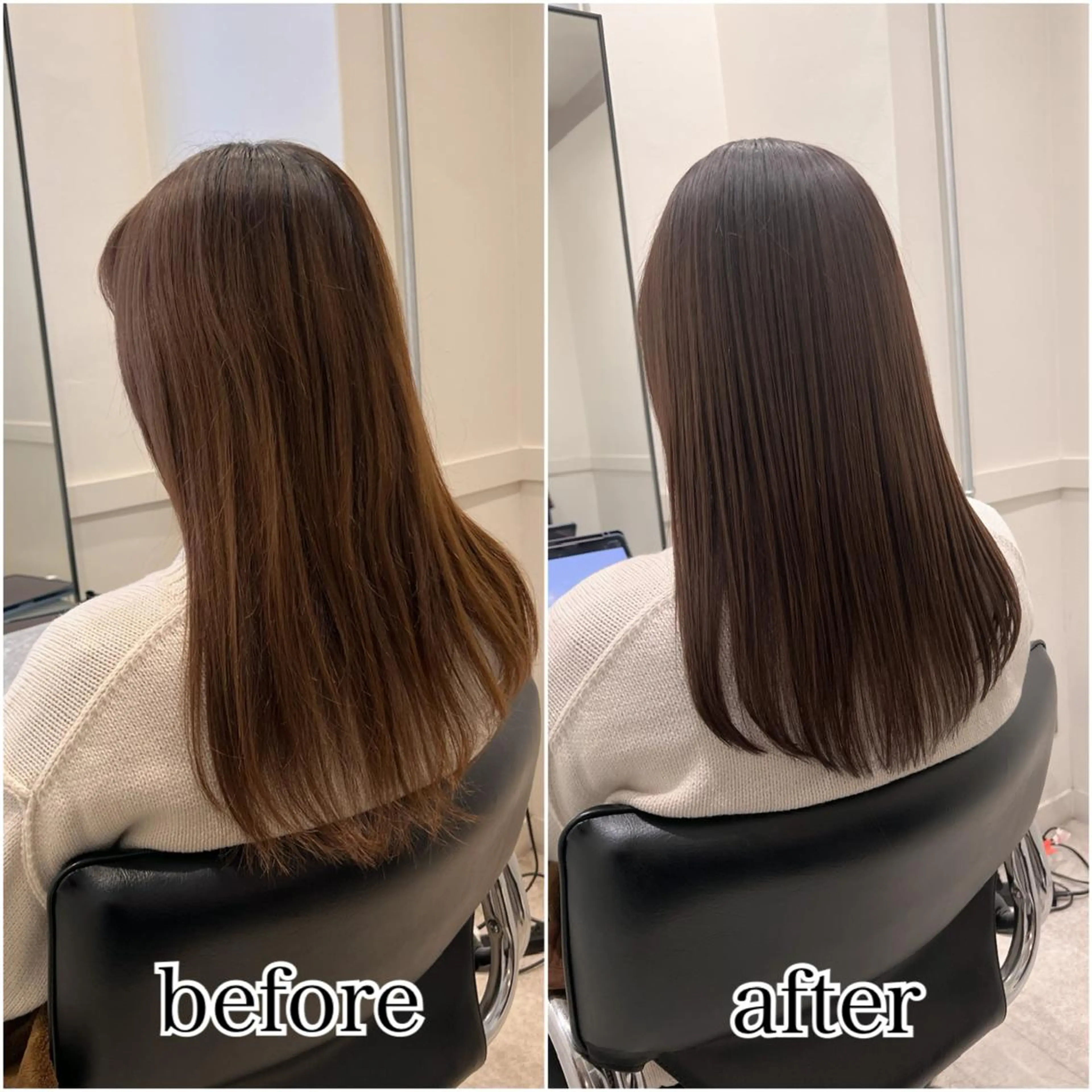 🌈U-24限定🌈ワンカラー+美髪トリートメント※シャンプーブロー込みの写真