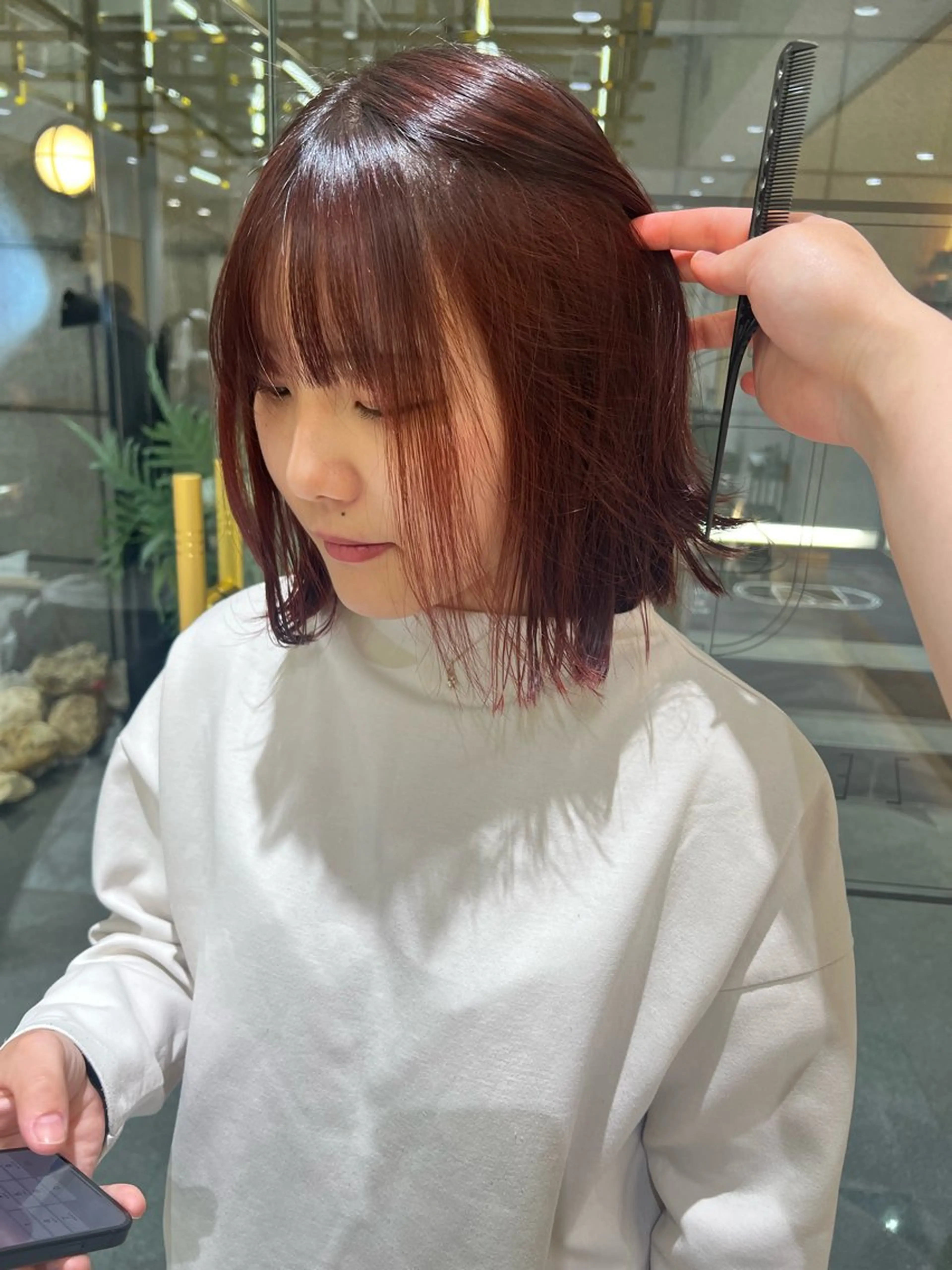 ミディアム カット ヘアカラー トリートメント レディースパーマ 🧺🪽/SHUNOのヘアスタイル