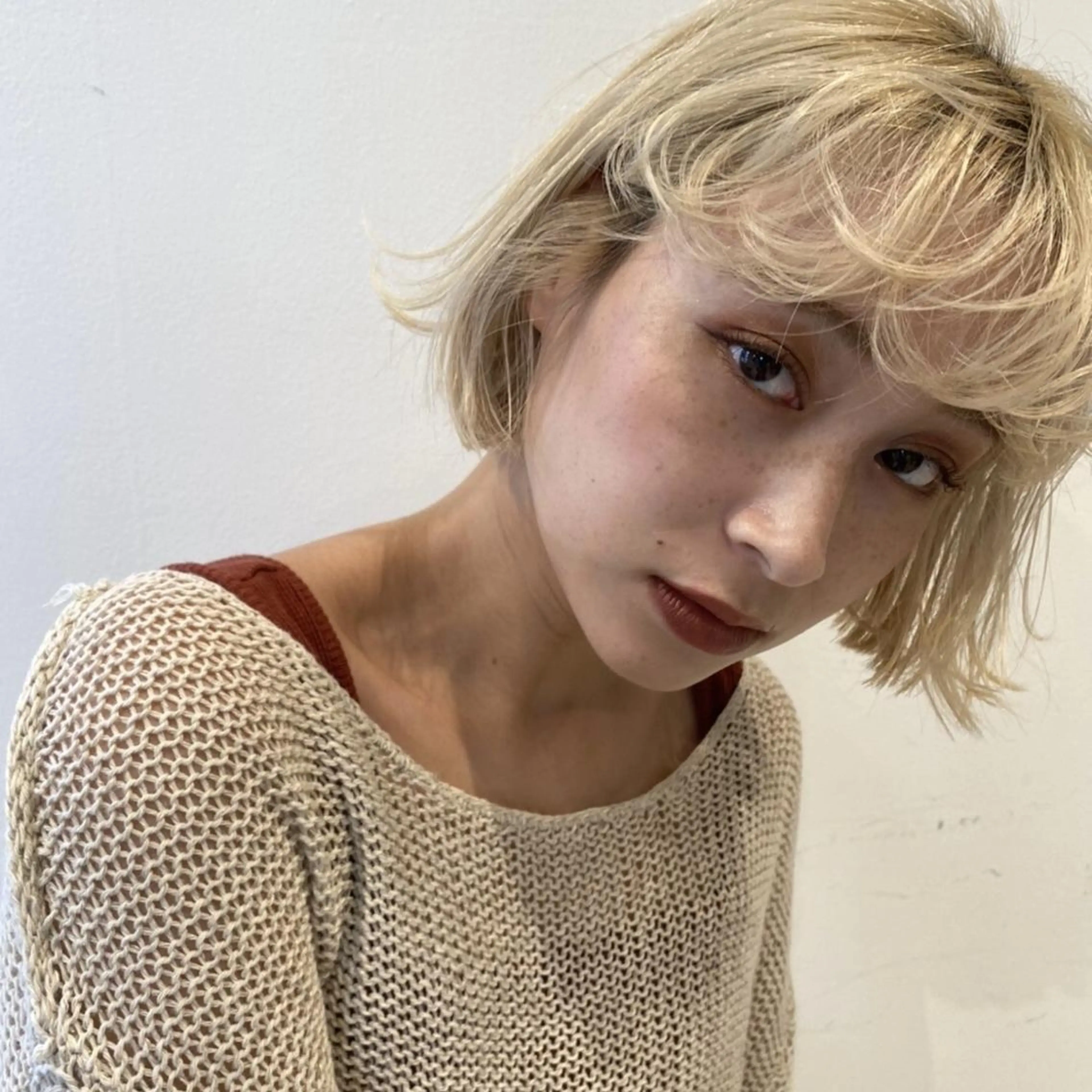 🧡カット＆ダブルカラー(ブリーチ1回+フルカラー1回)_¥15400の写真