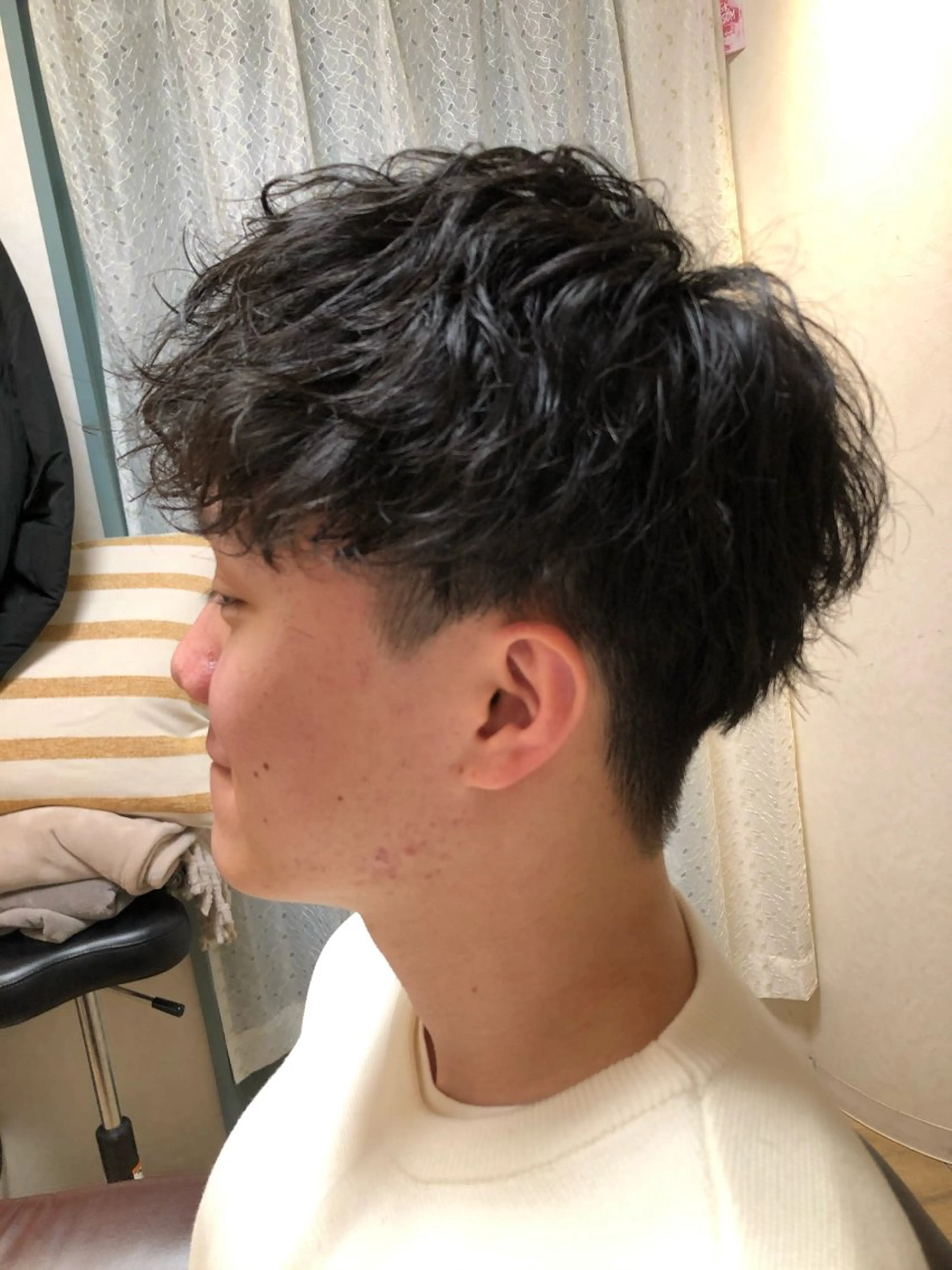 ショート パーマ メンズ カット パーマ 佐藤天斗 /スタイリストのヘアスタイル