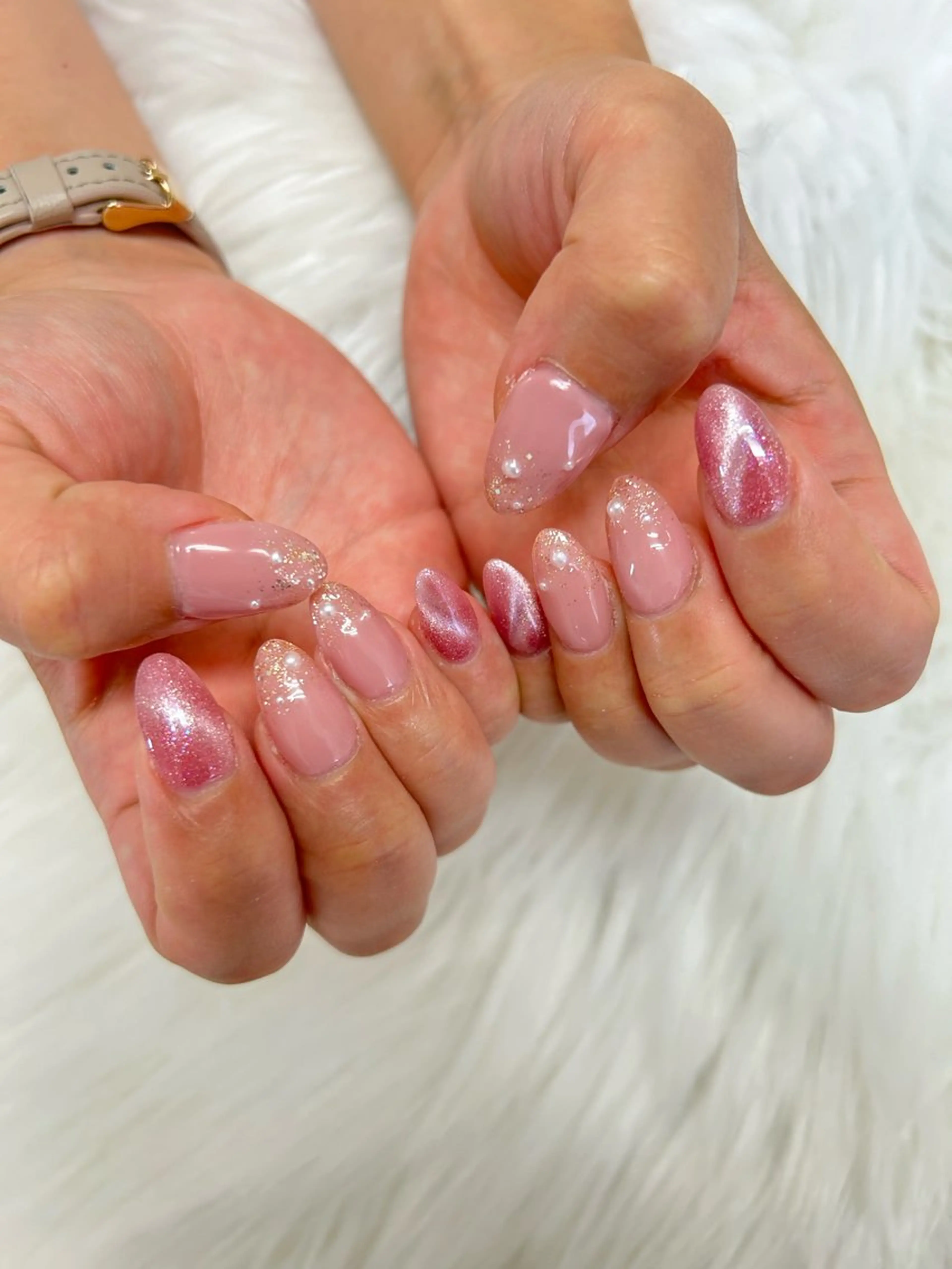 ネイル アートネイル マグネットネイル ニュアンスネイル オフィスネイル ono megumiのネイルデザイン