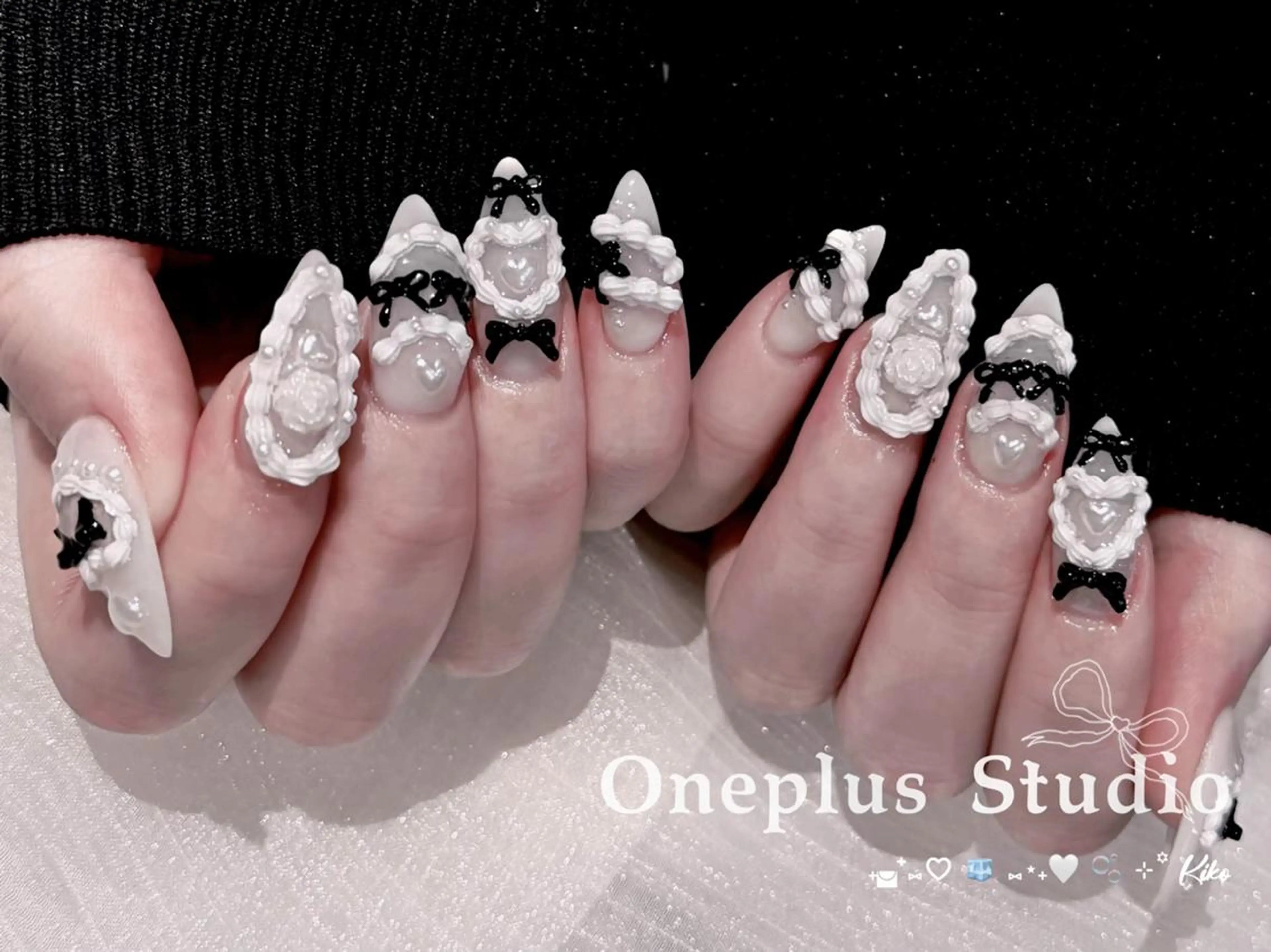 ネイル アニマル柄 ボルドー ブラウン フレンチネイル マグネットネイル haruka 🧸のネイルデザイン