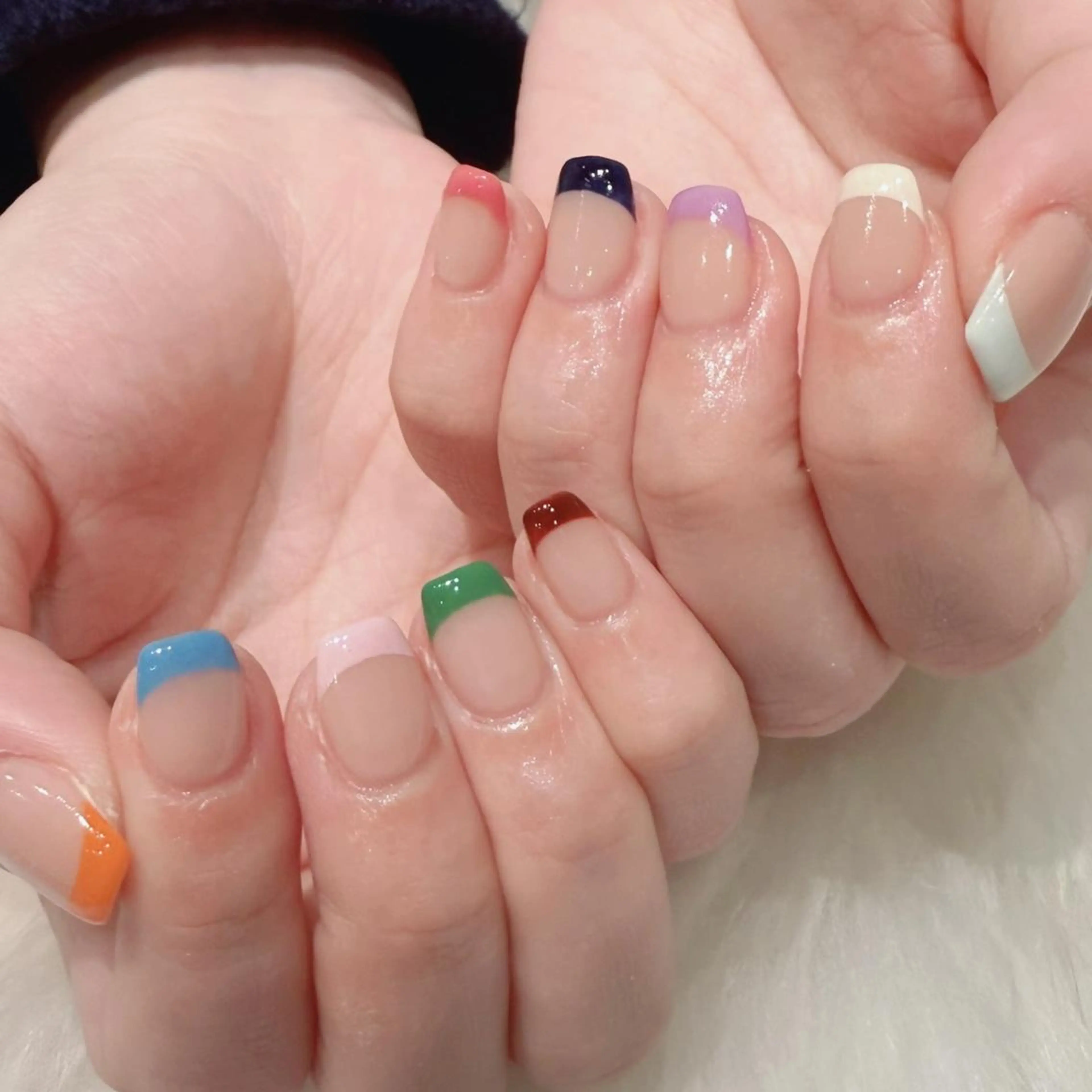ネイル フレンチネイル ショートネイル ハンドネイル Kanai Harukaのネイルデザイン