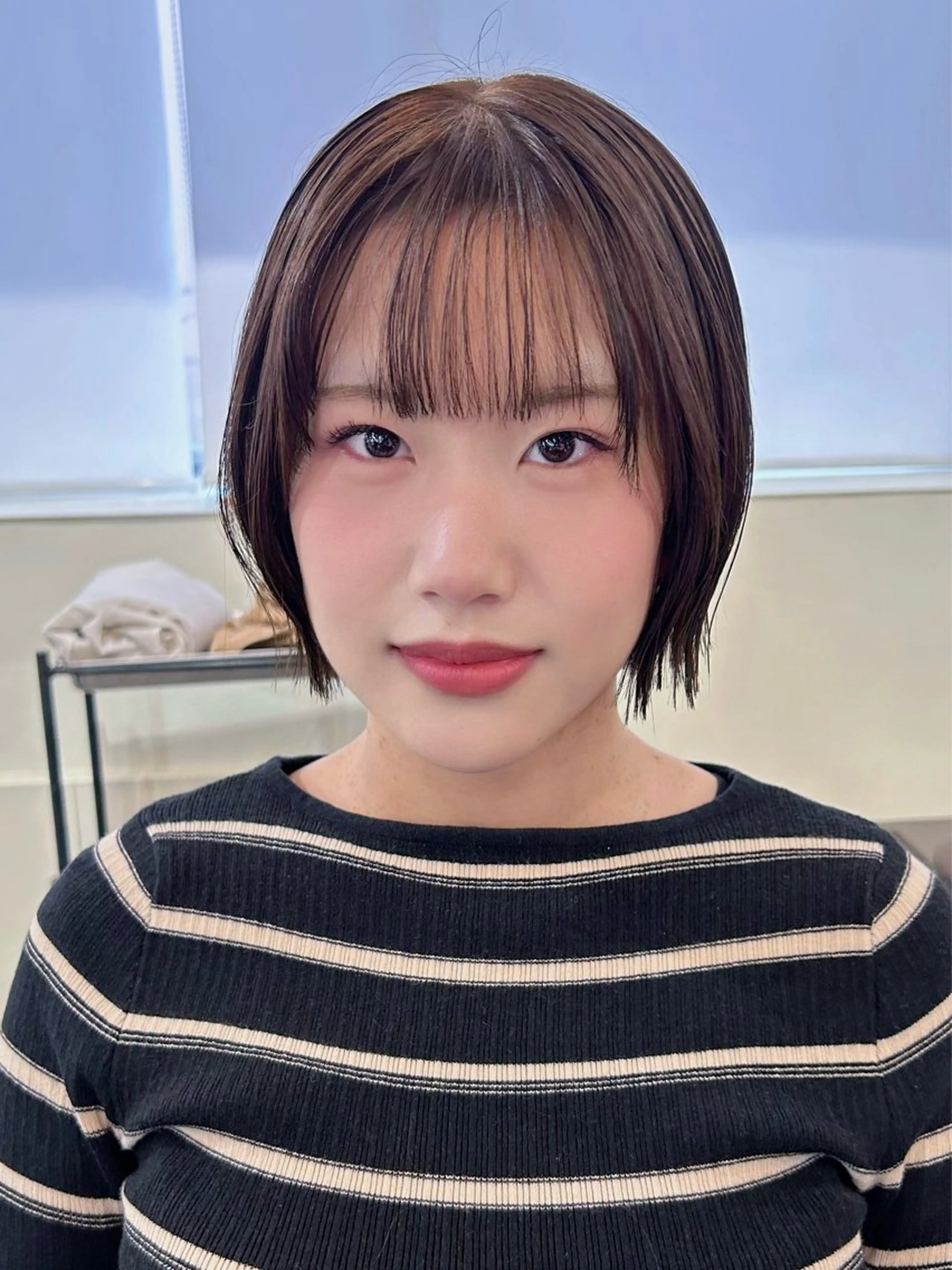 ショート カラー ボブ 小顔カット カット ヘアカラー トリートメント ボブ/レイヤー 大阪梅田/きょうかのヘアスタイル