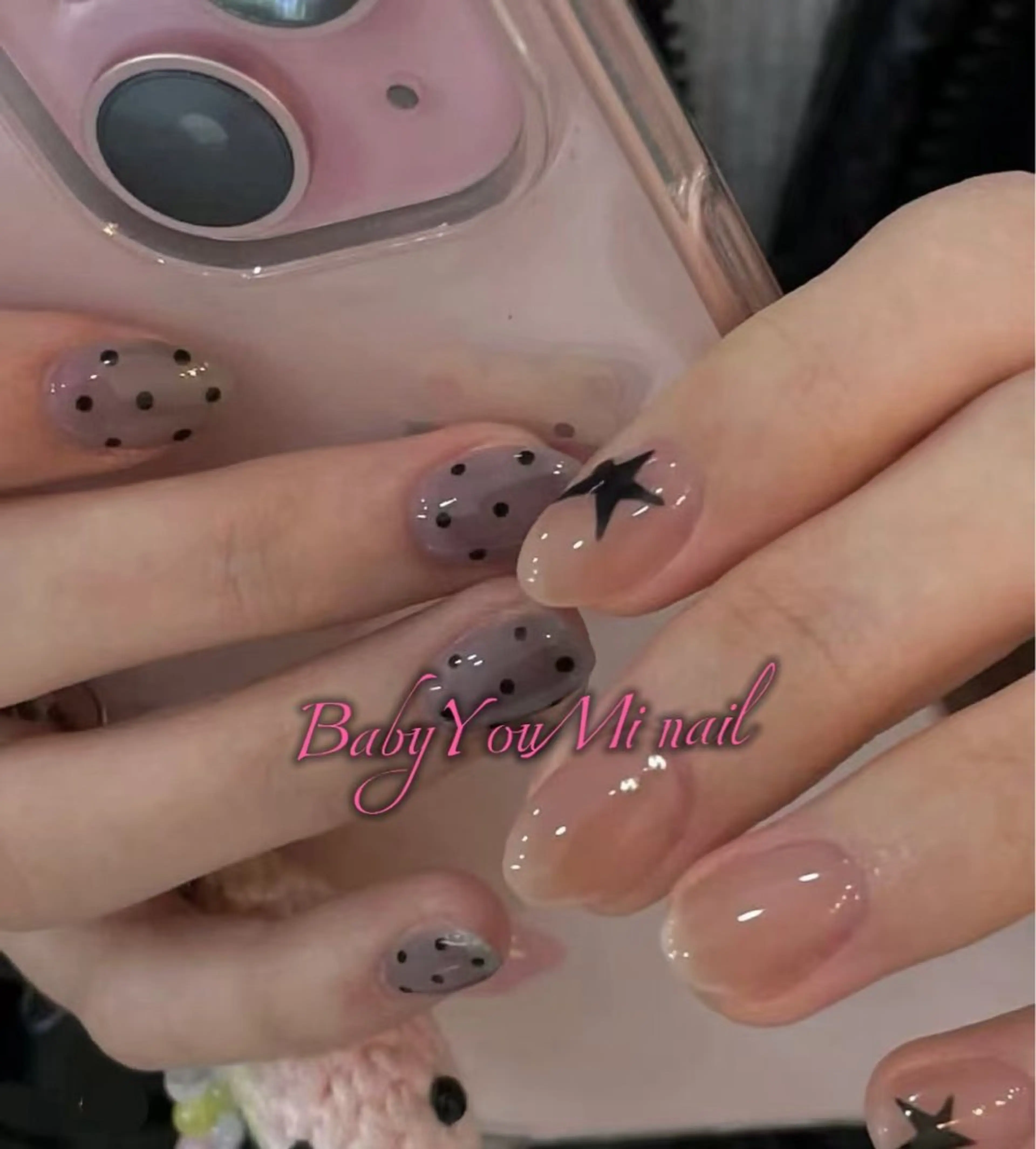ネイル オーロラネイル フラワーネイル フットネイル フレンチネイル ジェルネイル ハンドネイル BabyYouMi nailのネイルデザイン
