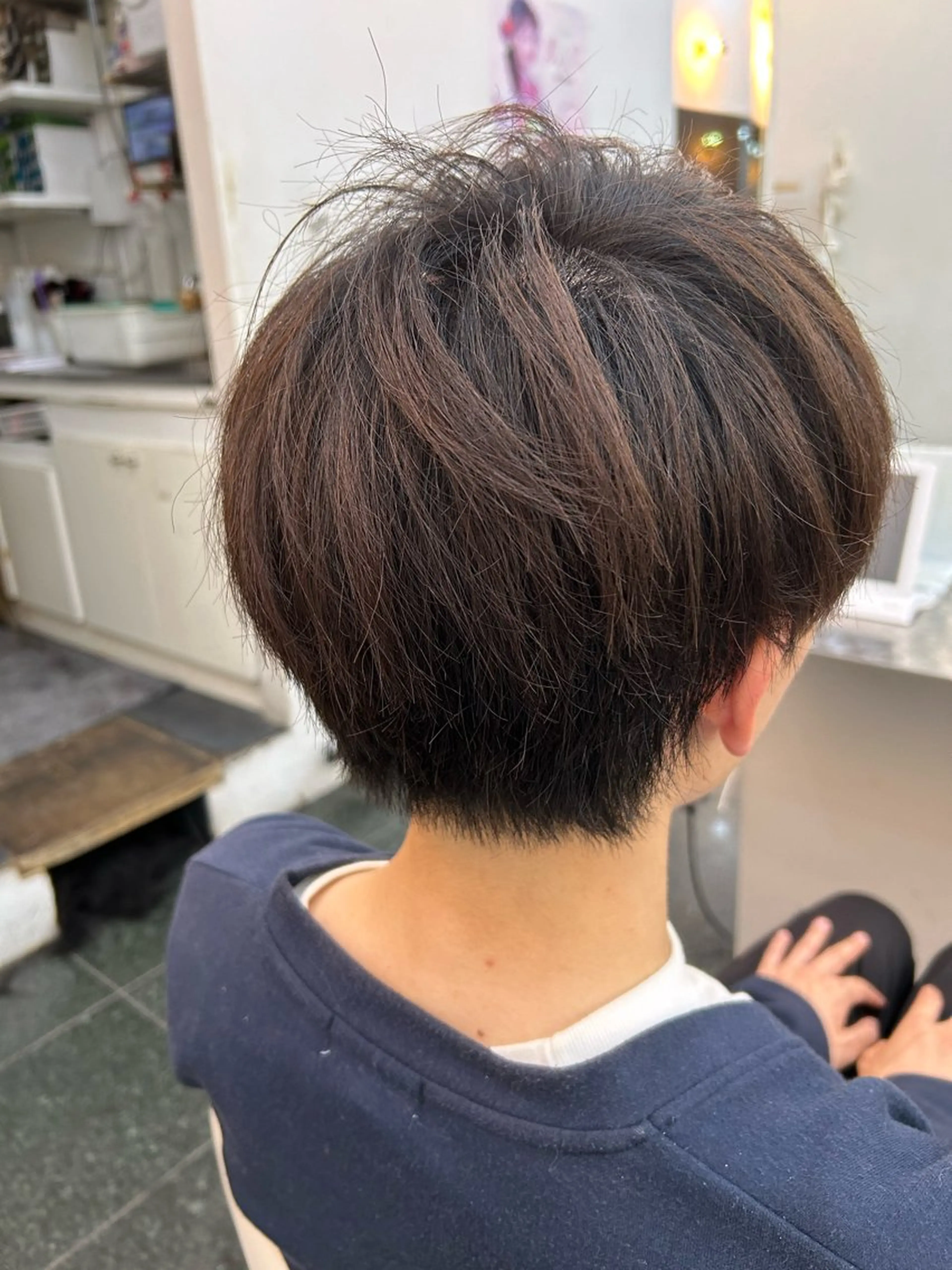 ショート メンズ 髪質改善⭐️縮毛 🫧内藤紅葉のヘアスタイル